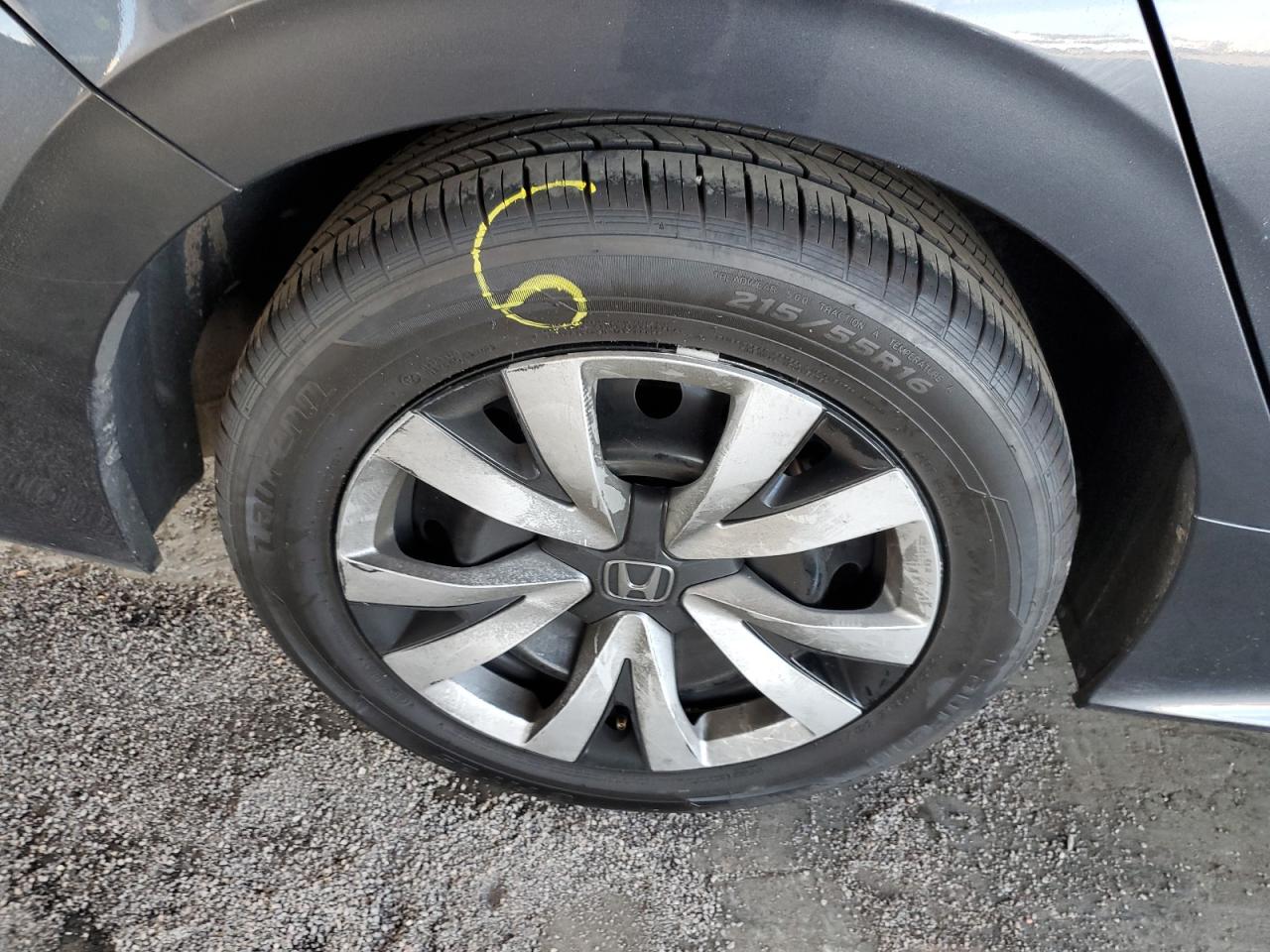 2025 Honda Civic Lx Gray vin: 2HGFE2F23SH597564 Damage: Right Rear Wheel Cover, Curb Rash, > 12 Inches