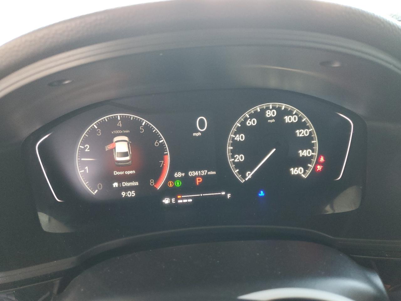 2025 Honda Civic Lx Gray vin: 2HGFE2F23SH597564 Damage: Warning Light - Air Bag, On, Unacceptable