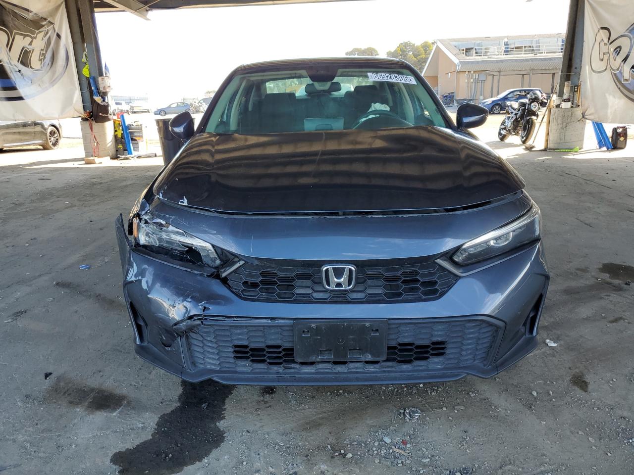 2025 Honda Civic Lx Gray vin: 2HGFE2F23SH597564 Damage: Grille Molding, Broken, Replacement Required