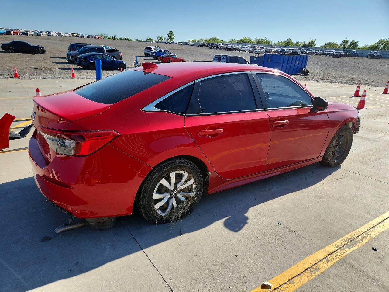 2022 Honda Civic Lx Red vin: 2HGFE2F24NH536499