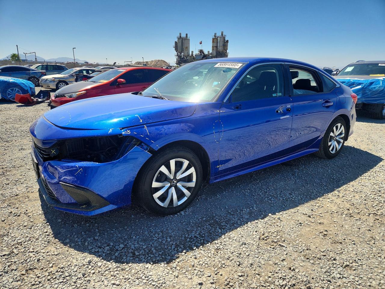 2023 Honda Civic Lx Blue vin: 2HGFE2F24PH568274