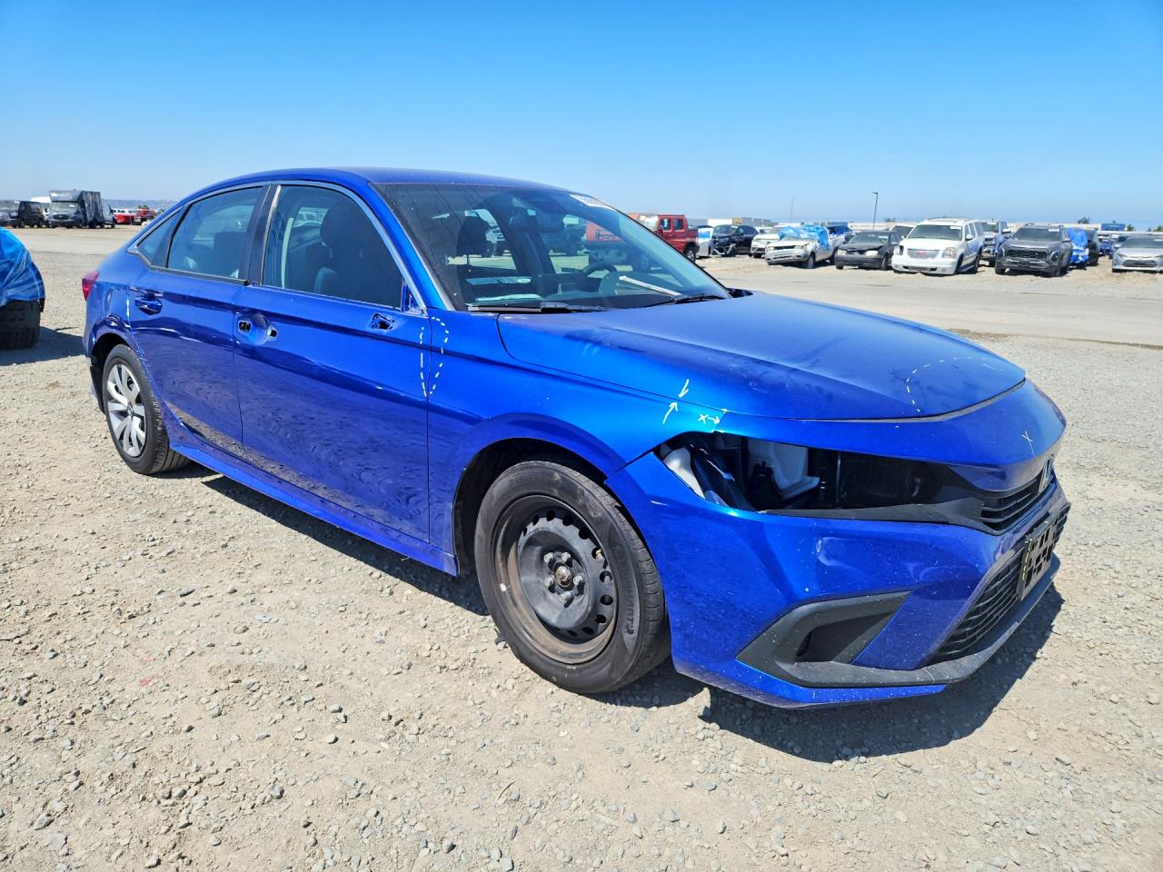 2023 Honda Civic Lx Blue vin: 2HGFE2F24PH568274