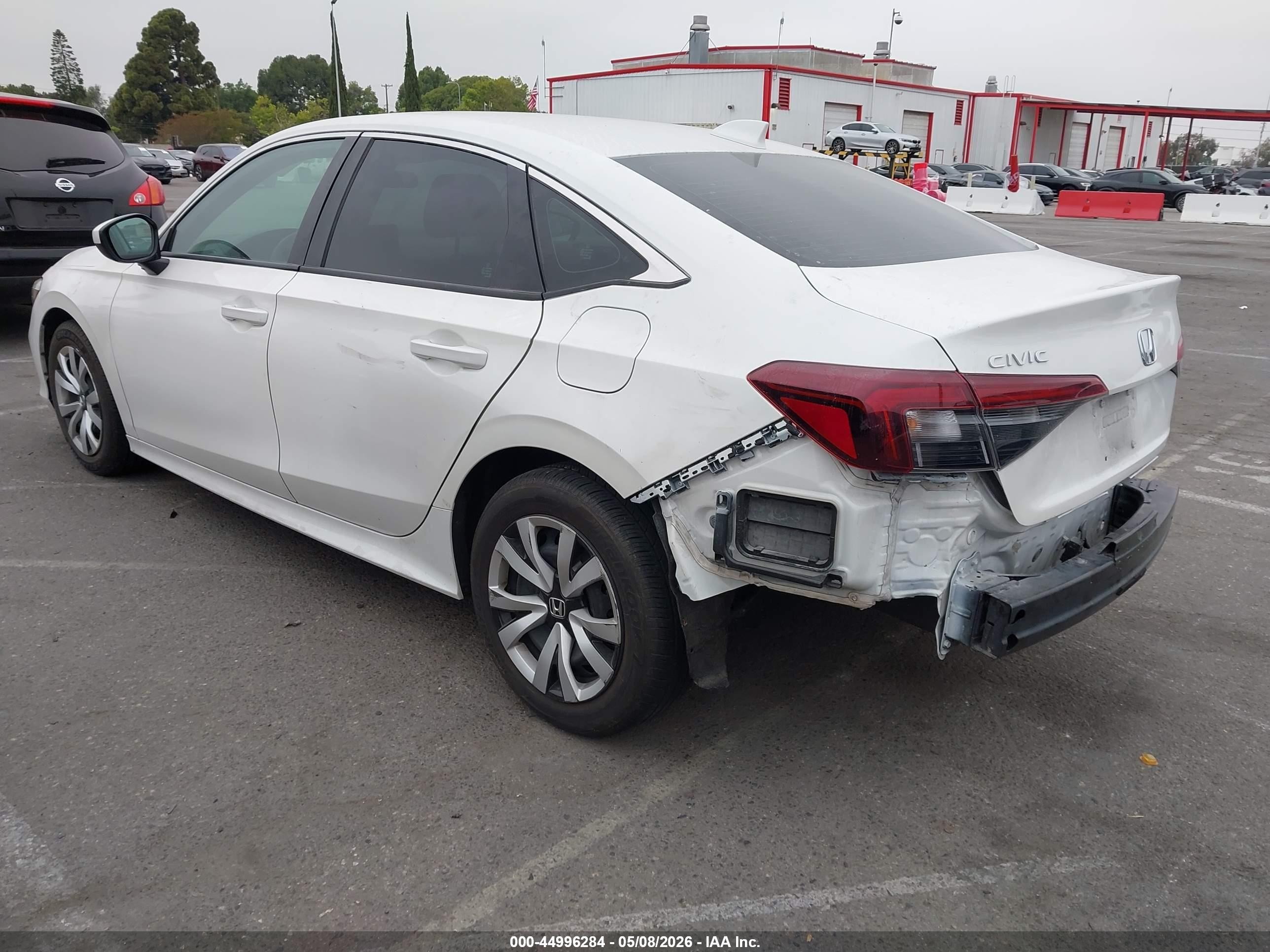 2025 Honda Civic Lx White vin: 2HGFE2F24SH514644