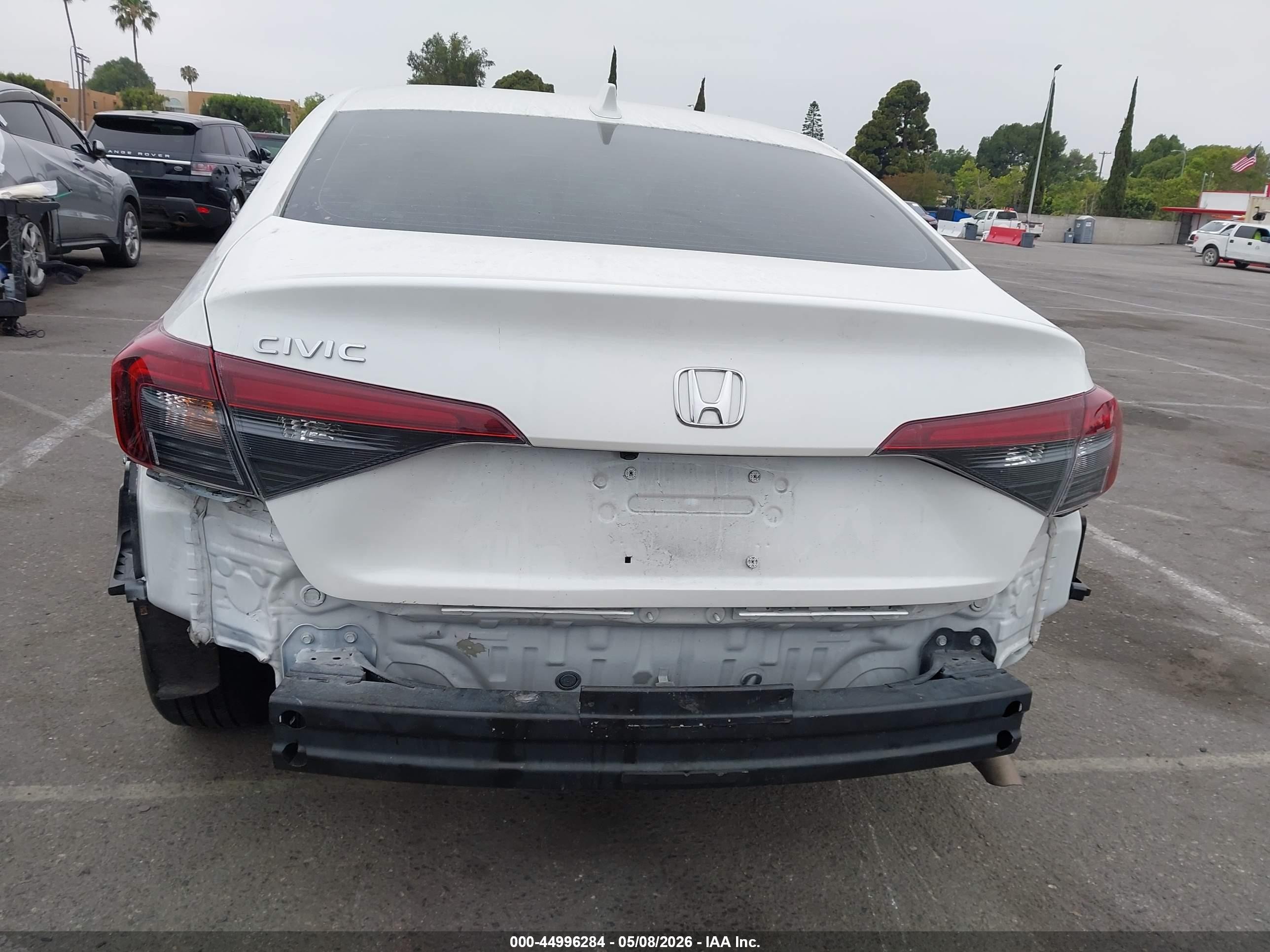 2025 Honda Civic Lx White vin: 2HGFE2F24SH514644