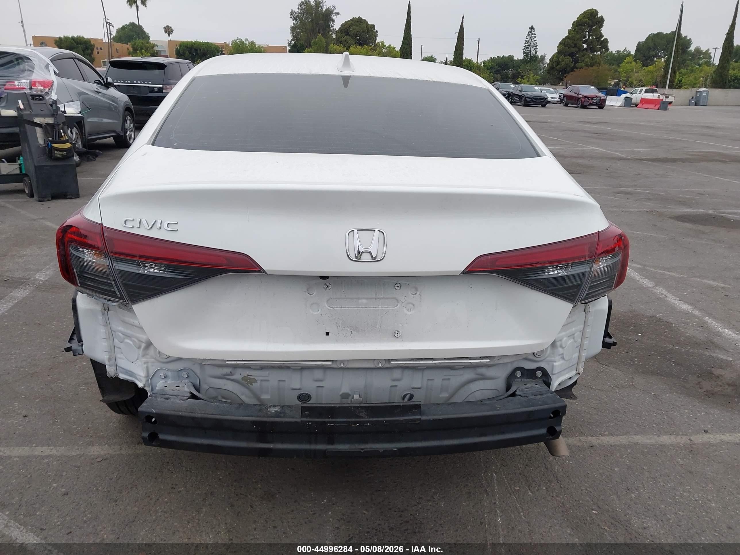 2025 Honda Civic Lx White vin: 2HGFE2F24SH514644