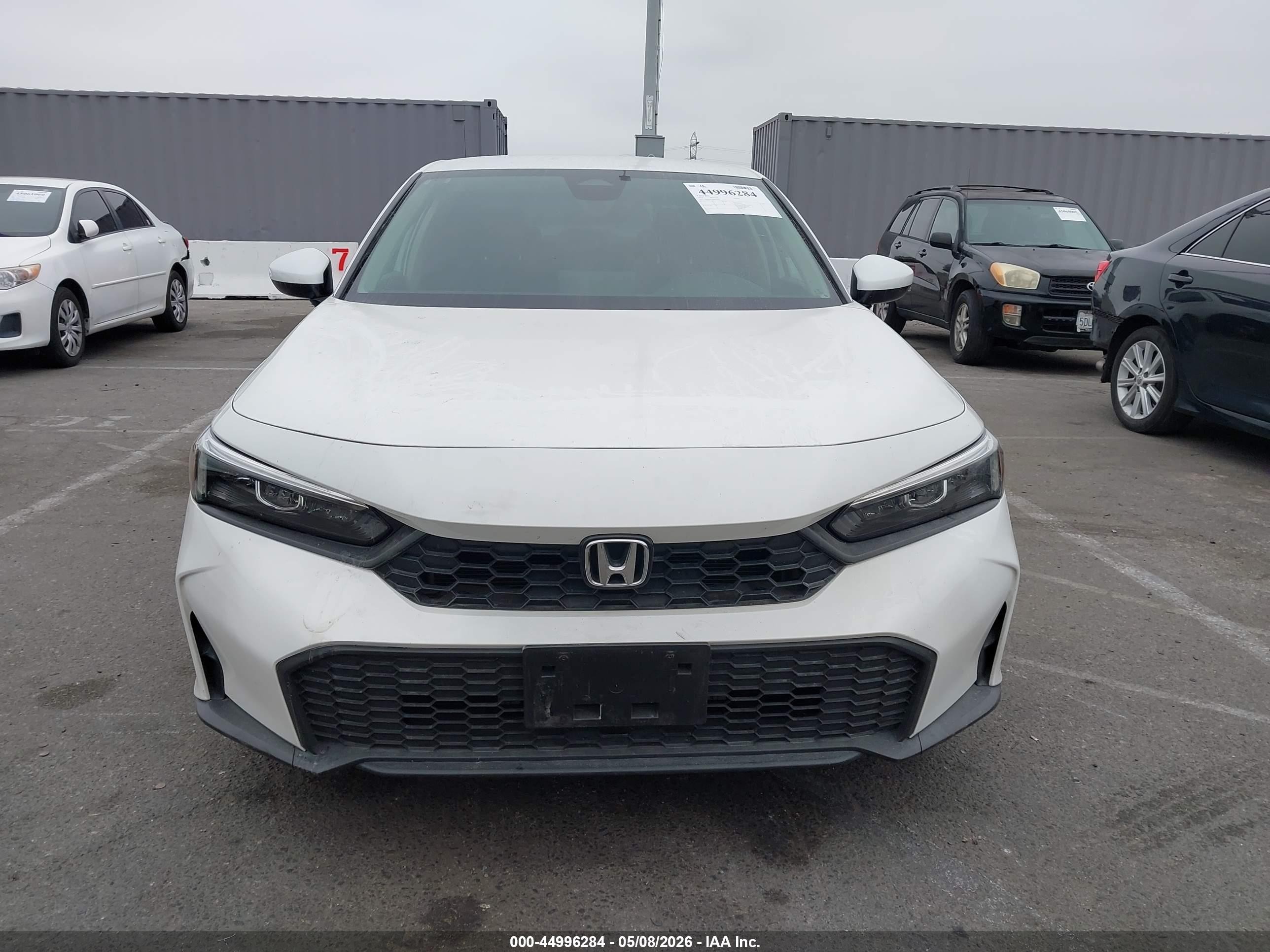 2025 Honda Civic Lx White vin: 2HGFE2F24SH514644