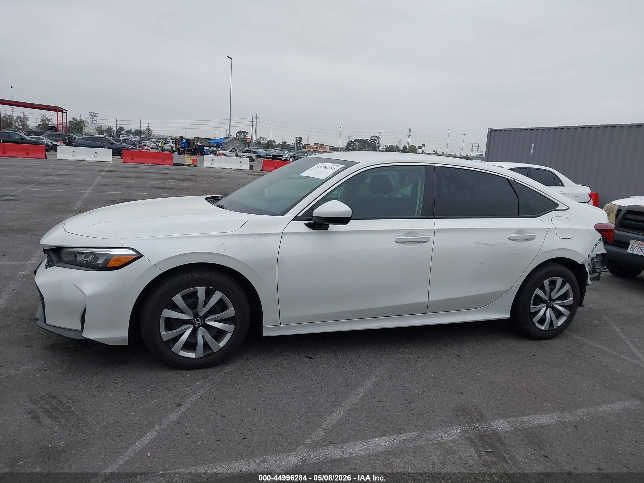 2025 Honda Civic Lx White vin: 2HGFE2F24SH514644