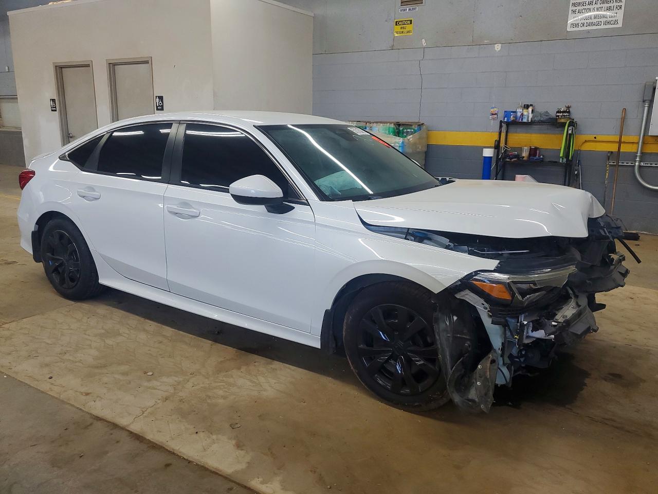 2024 Honda Civic Lx White vin: 2HGFE2F25RH513495