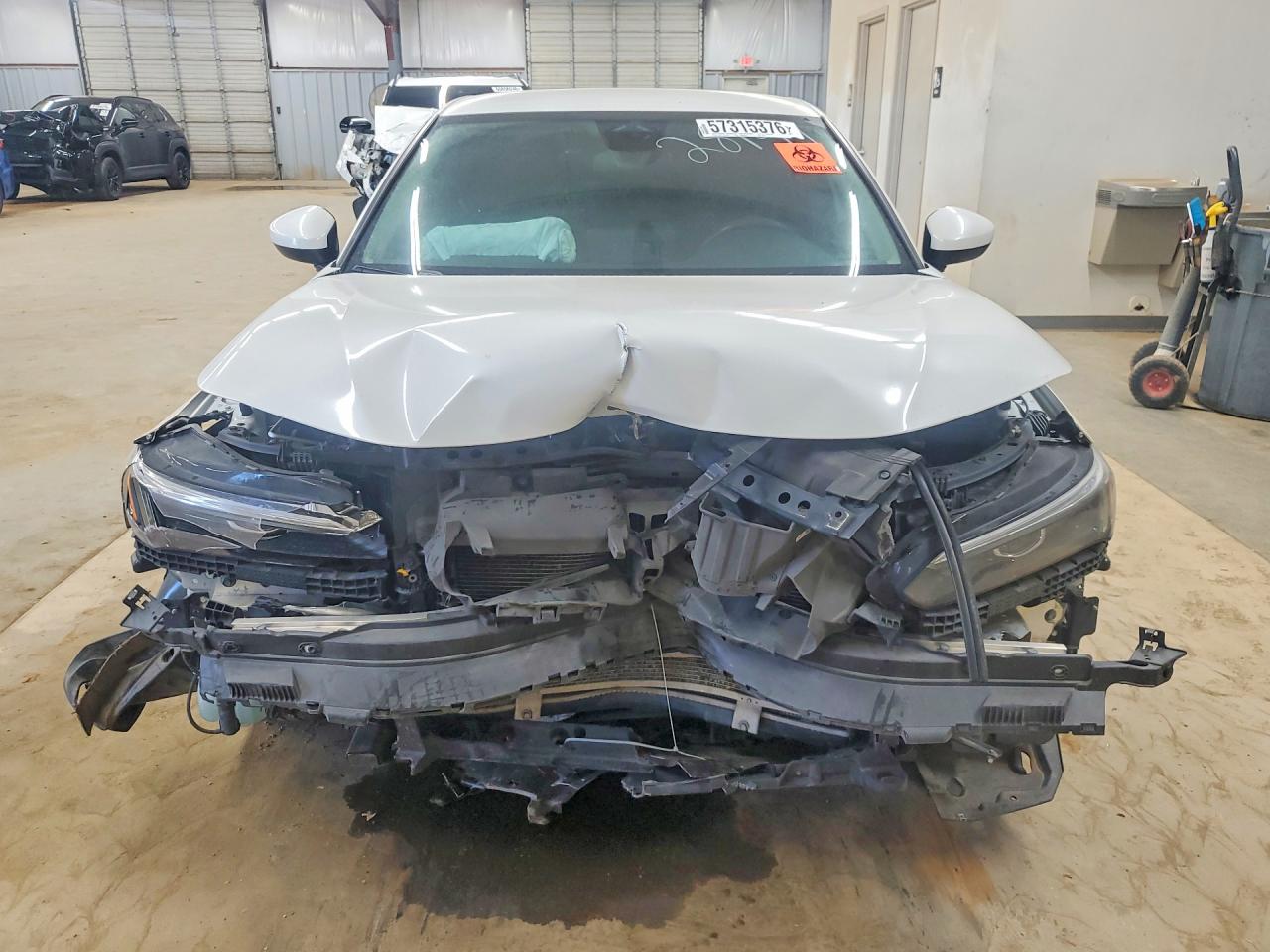 2024 Honda Civic Lx White vin: 2HGFE2F25RH513495