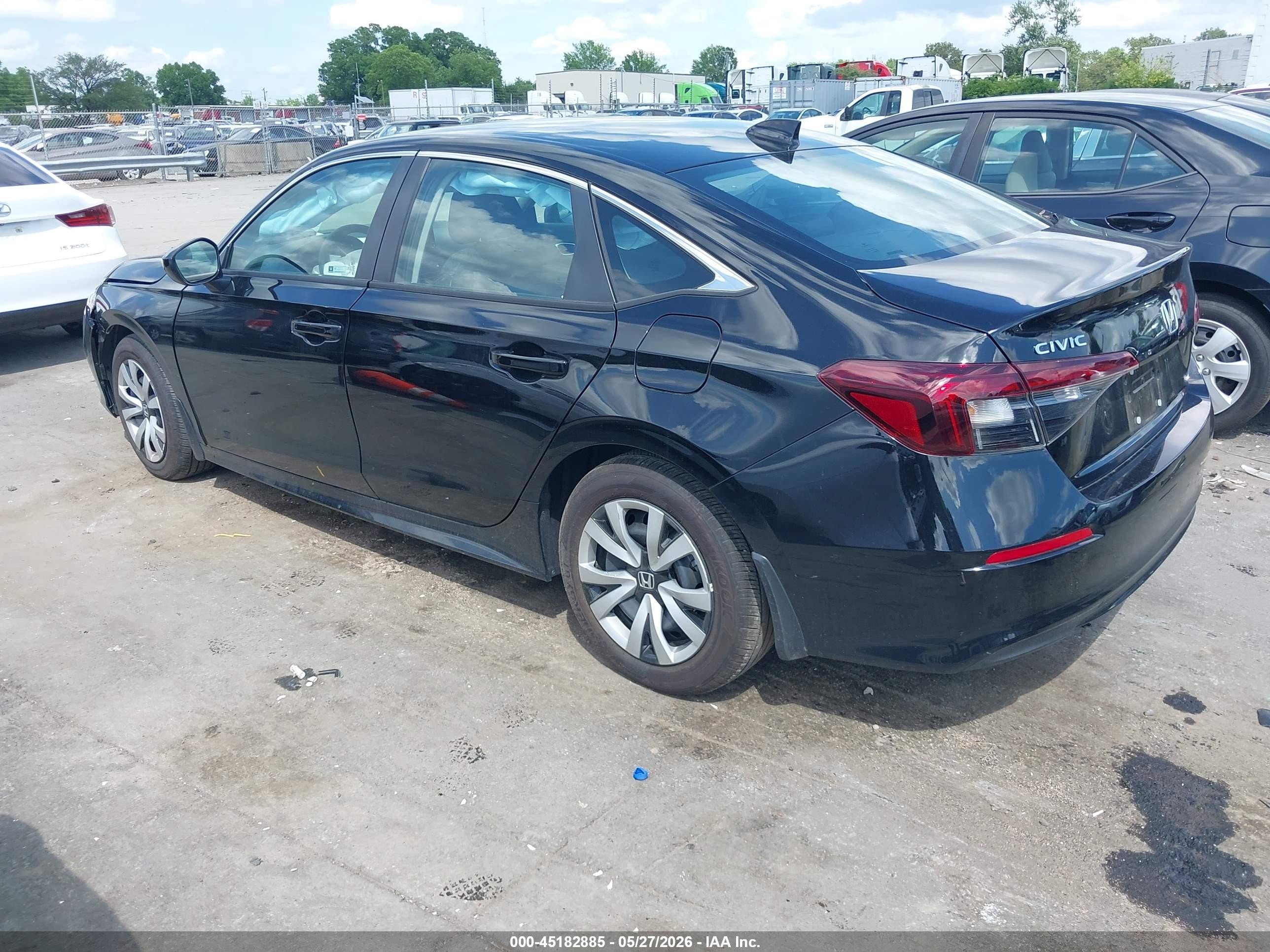 2025 Honda Civic Lx Black vin: 2HGFE2F26SH596814