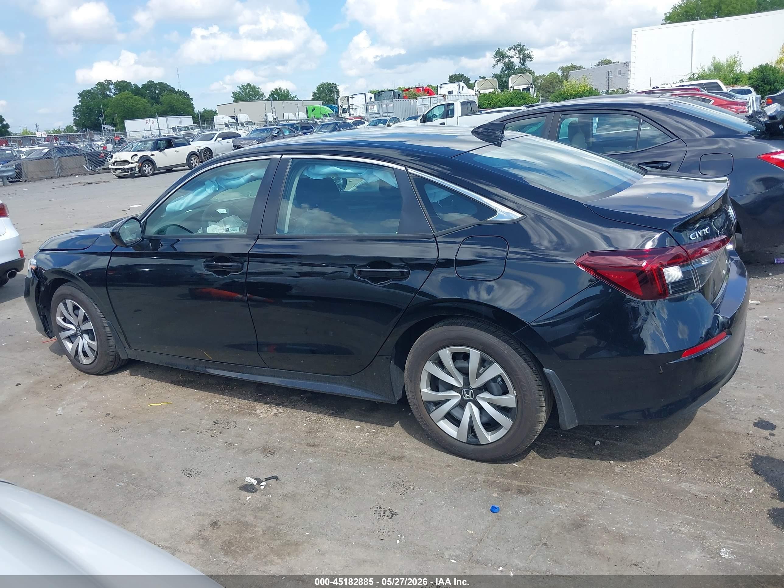 2025 Honda Civic Lx Black vin: 2HGFE2F26SH596814