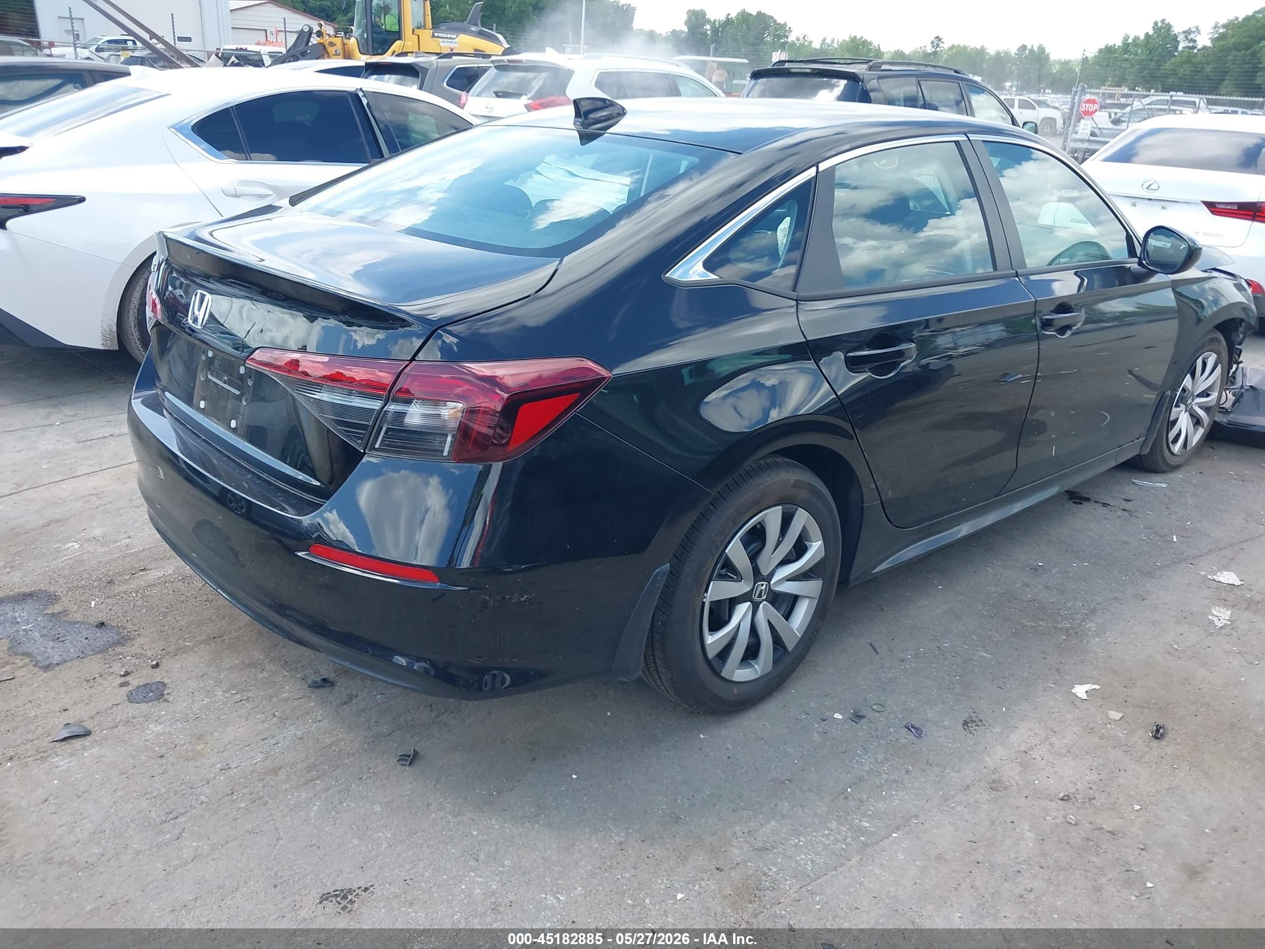 2025 Honda Civic Lx Black vin: 2HGFE2F26SH596814