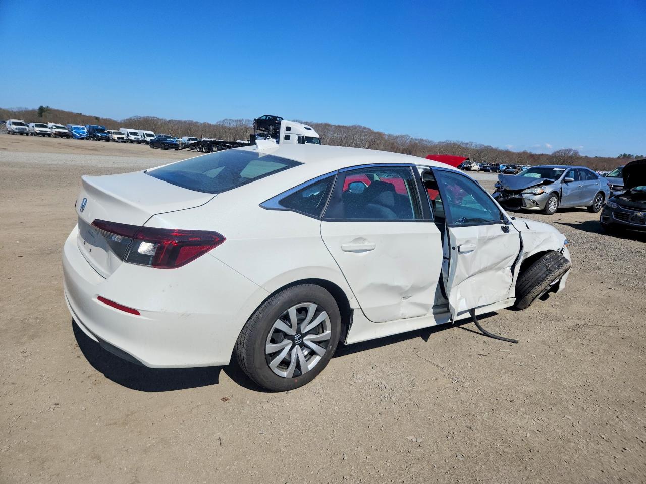 2026 Honda Civic Lx White vin: 2HGFE2F26TH552023