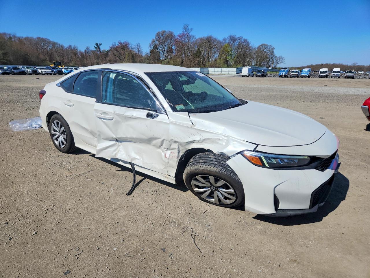 2026 Honda Civic Lx White vin: 2HGFE2F26TH552023