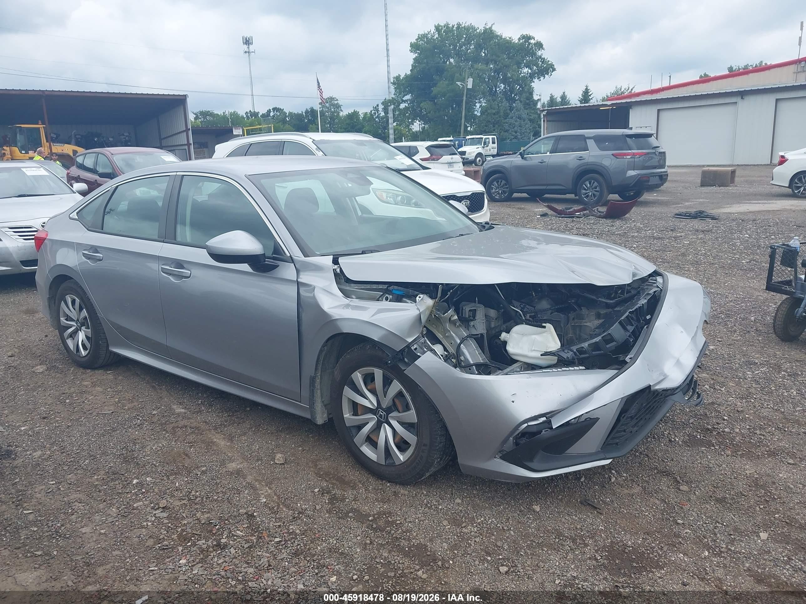 2022 Honda Civic Lx Silver vin: 2HGFE2F27NH523228