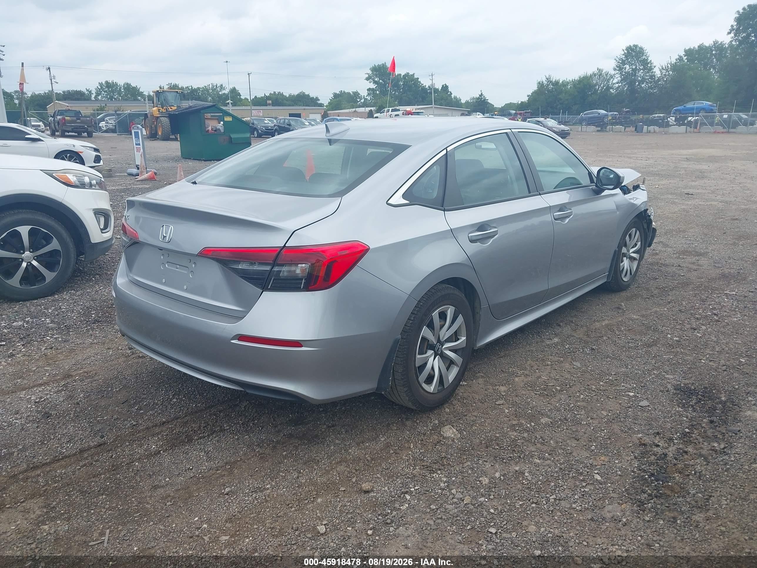2022 Honda Civic Lx Silver vin: 2HGFE2F27NH523228