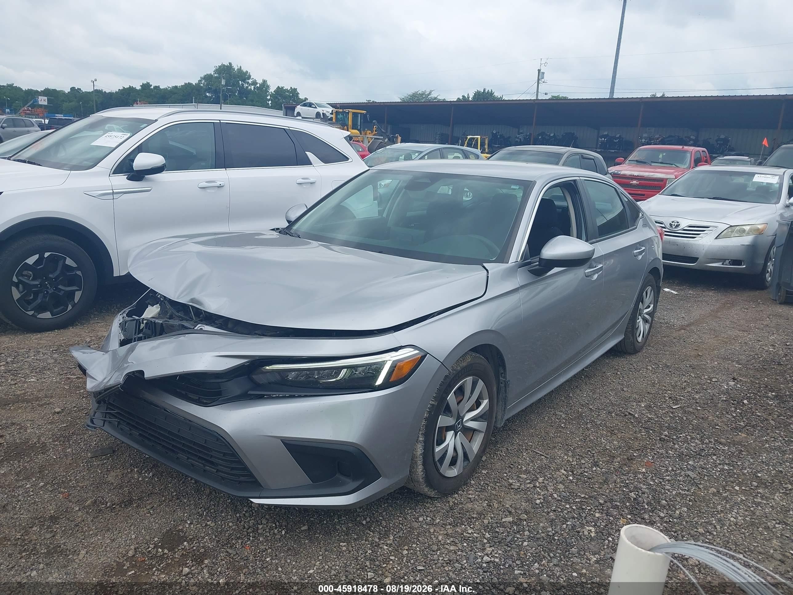 2022 Honda Civic Lx Silver vin: 2HGFE2F27NH523228