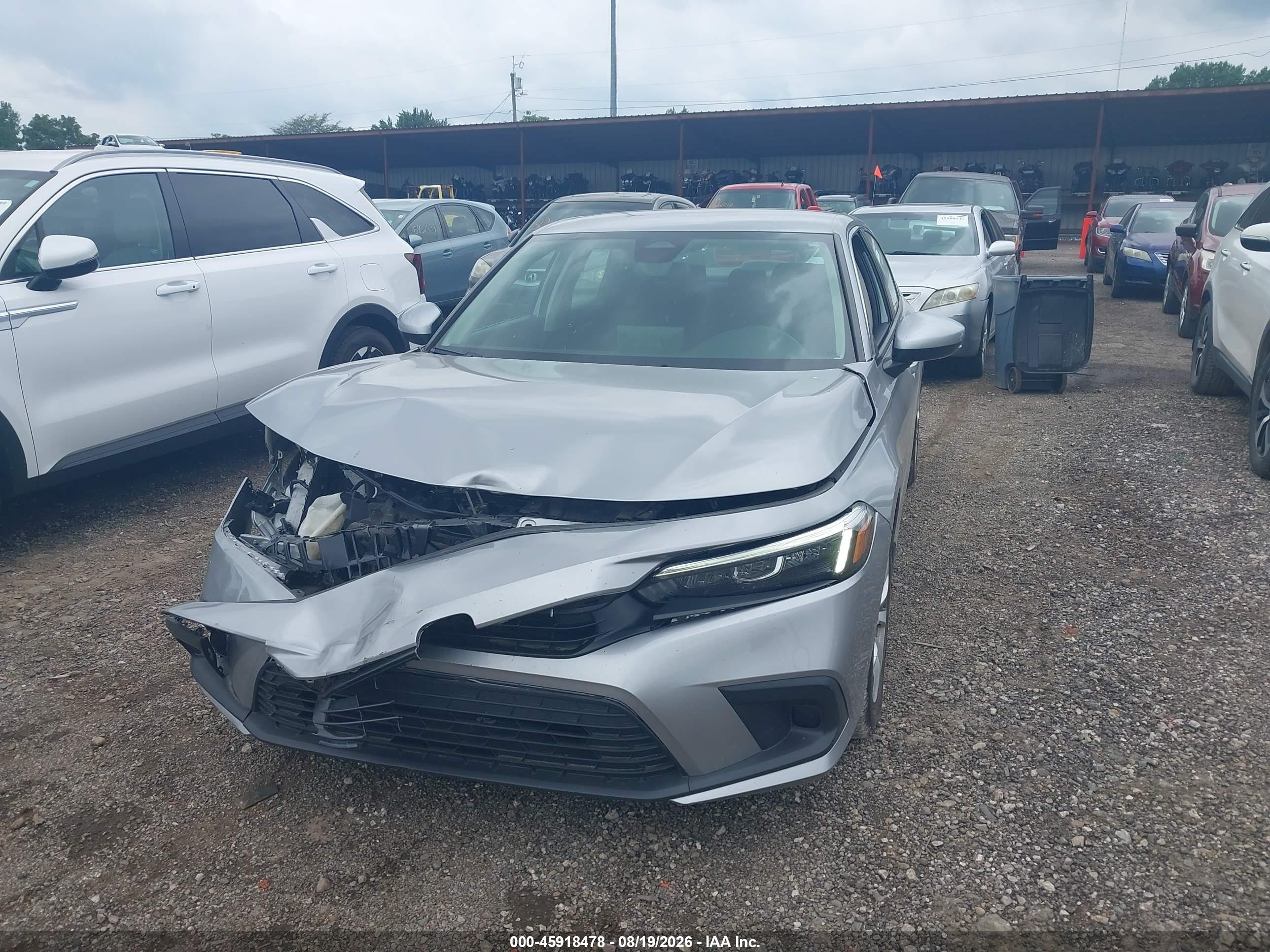 2022 Honda Civic Lx Silver vin: 2HGFE2F27NH523228