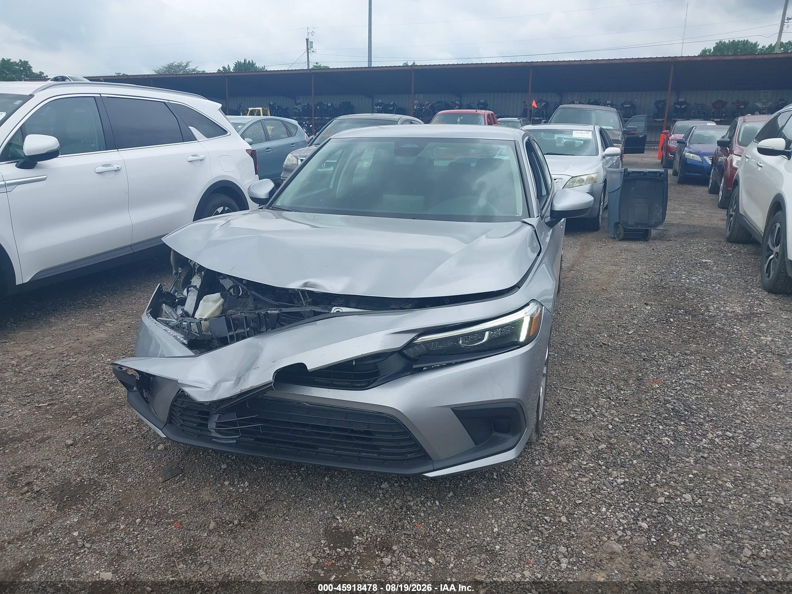 2022 Honda Civic Lx Silver vin: 2HGFE2F27NH523228