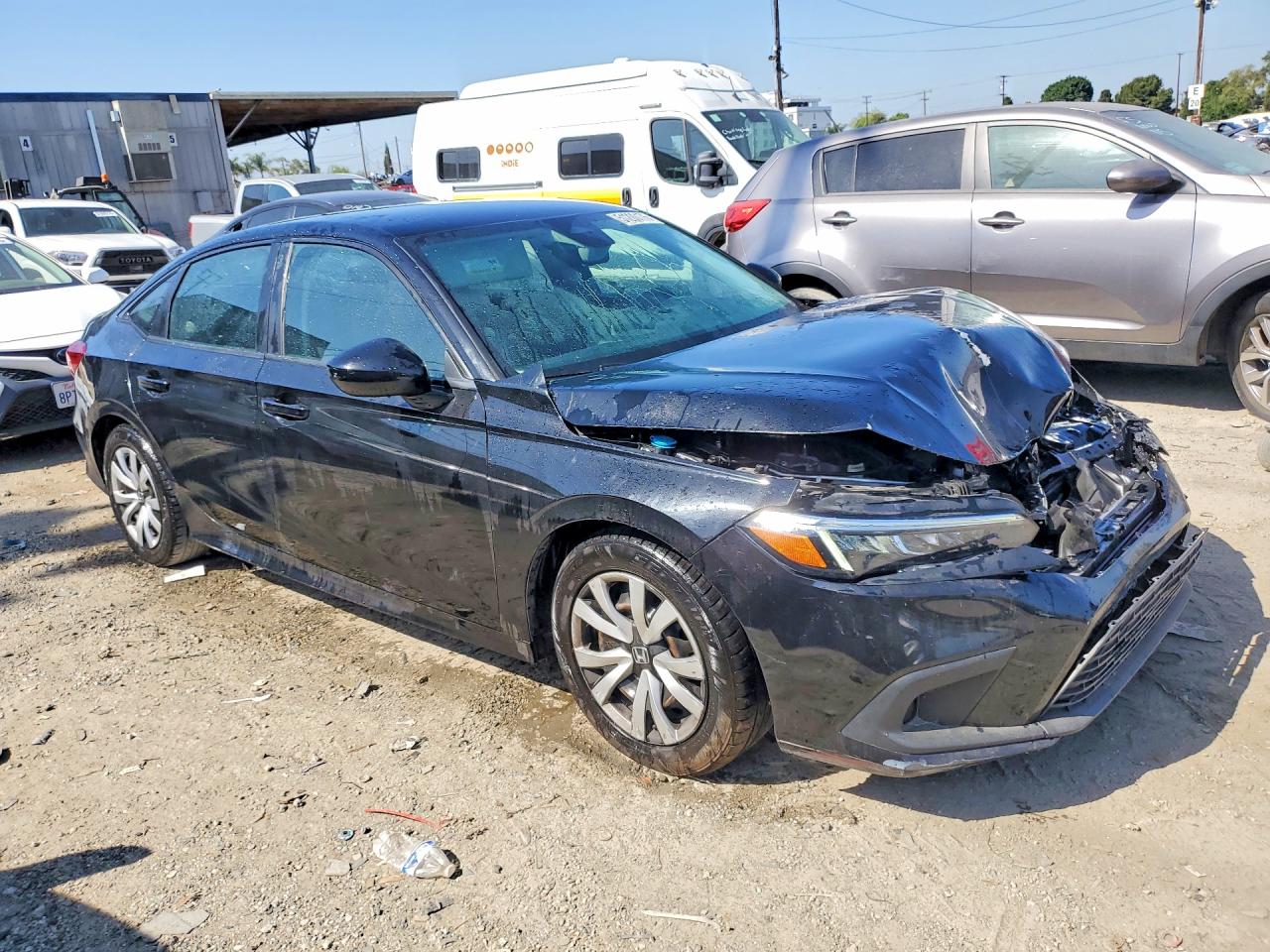 2022 Honda Civic Lx Black vin: 2HGFE2F28NH506471
