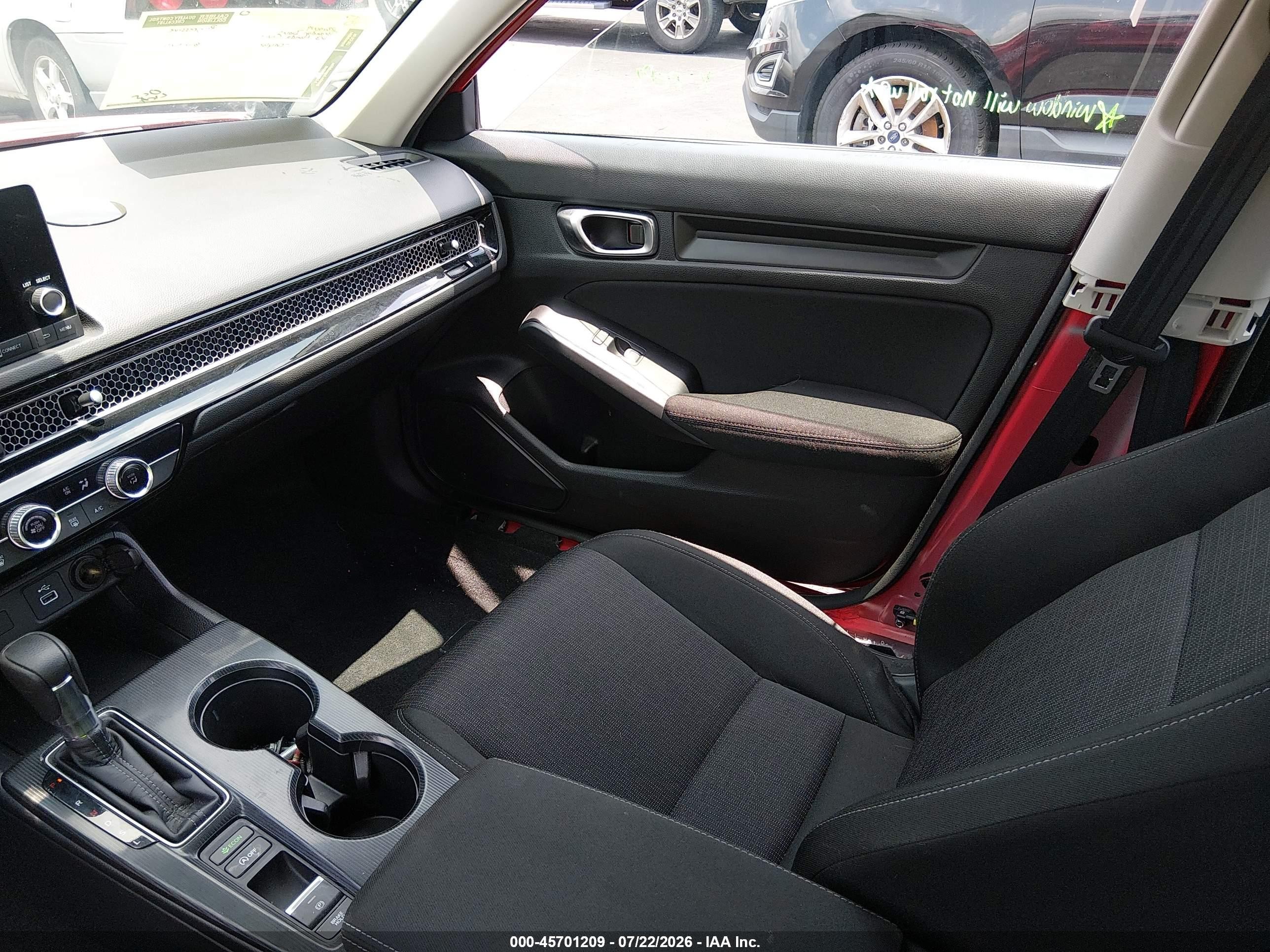 2023 Honda Civic Lx Red vin: 2HGFE2F28PH554541