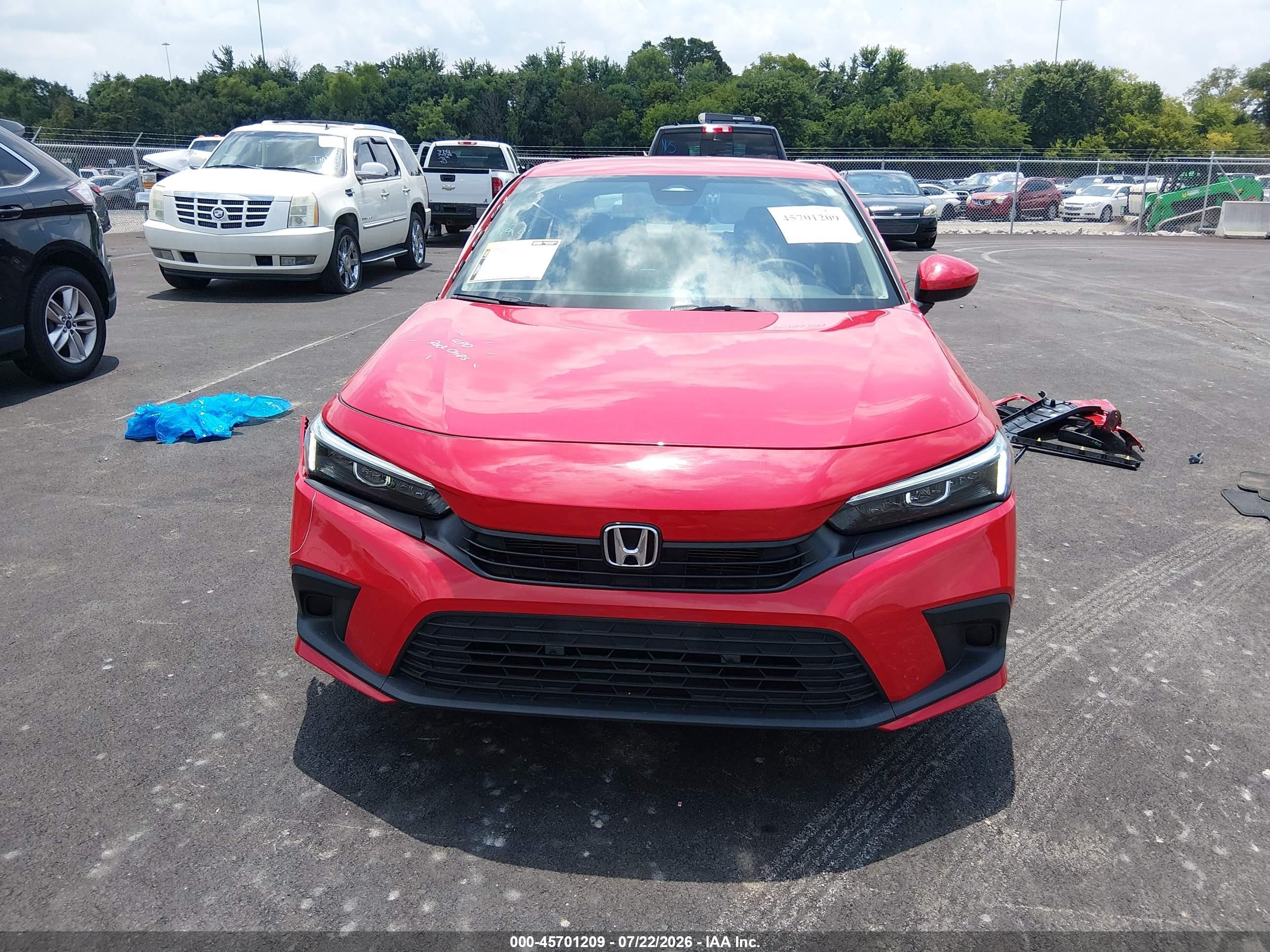 2023 Honda Civic Lx Red vin: 2HGFE2F28PH554541