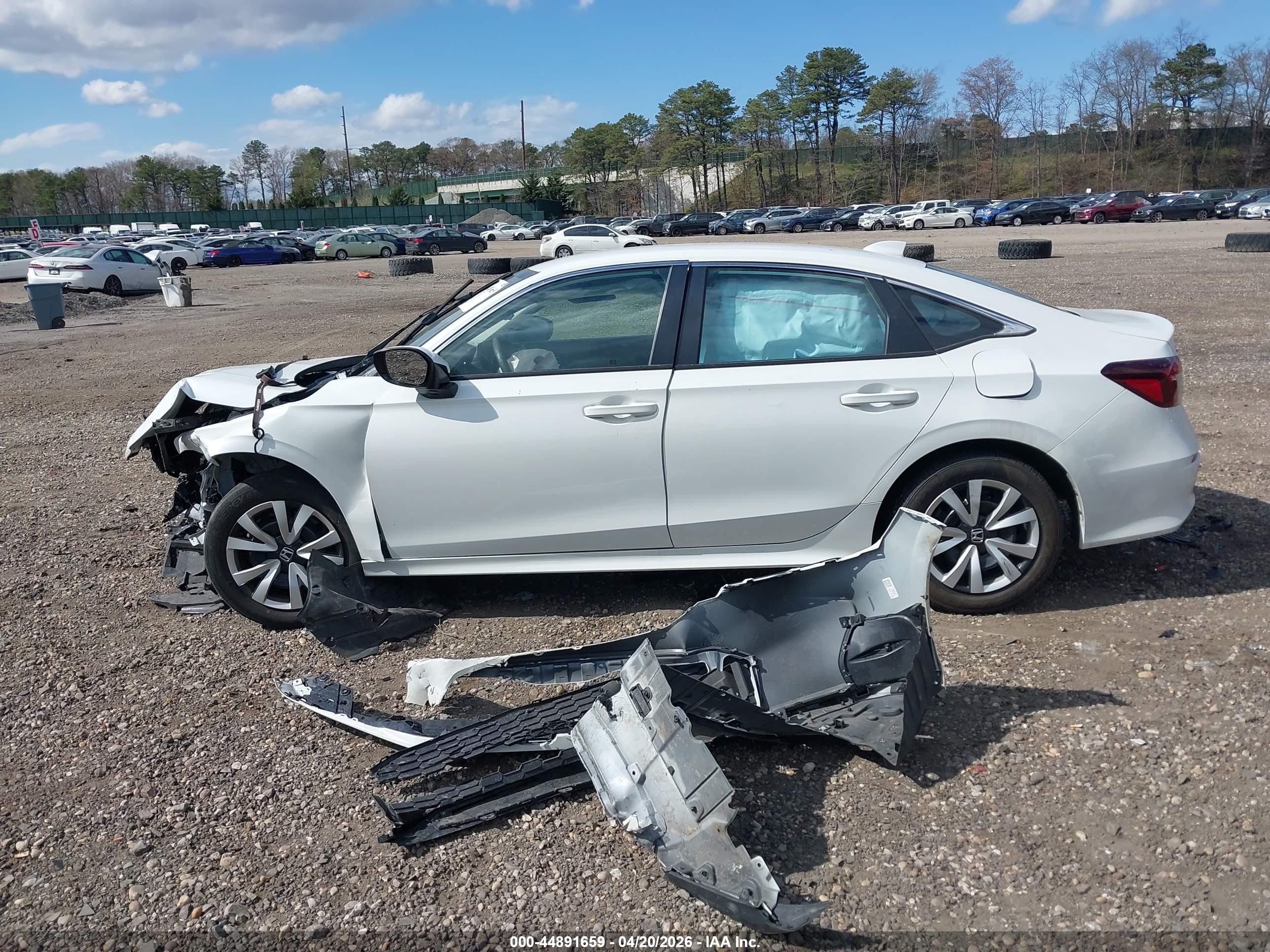 2025 Honda Civic Lx Белый vin: 2HGFE2F2XSH551889