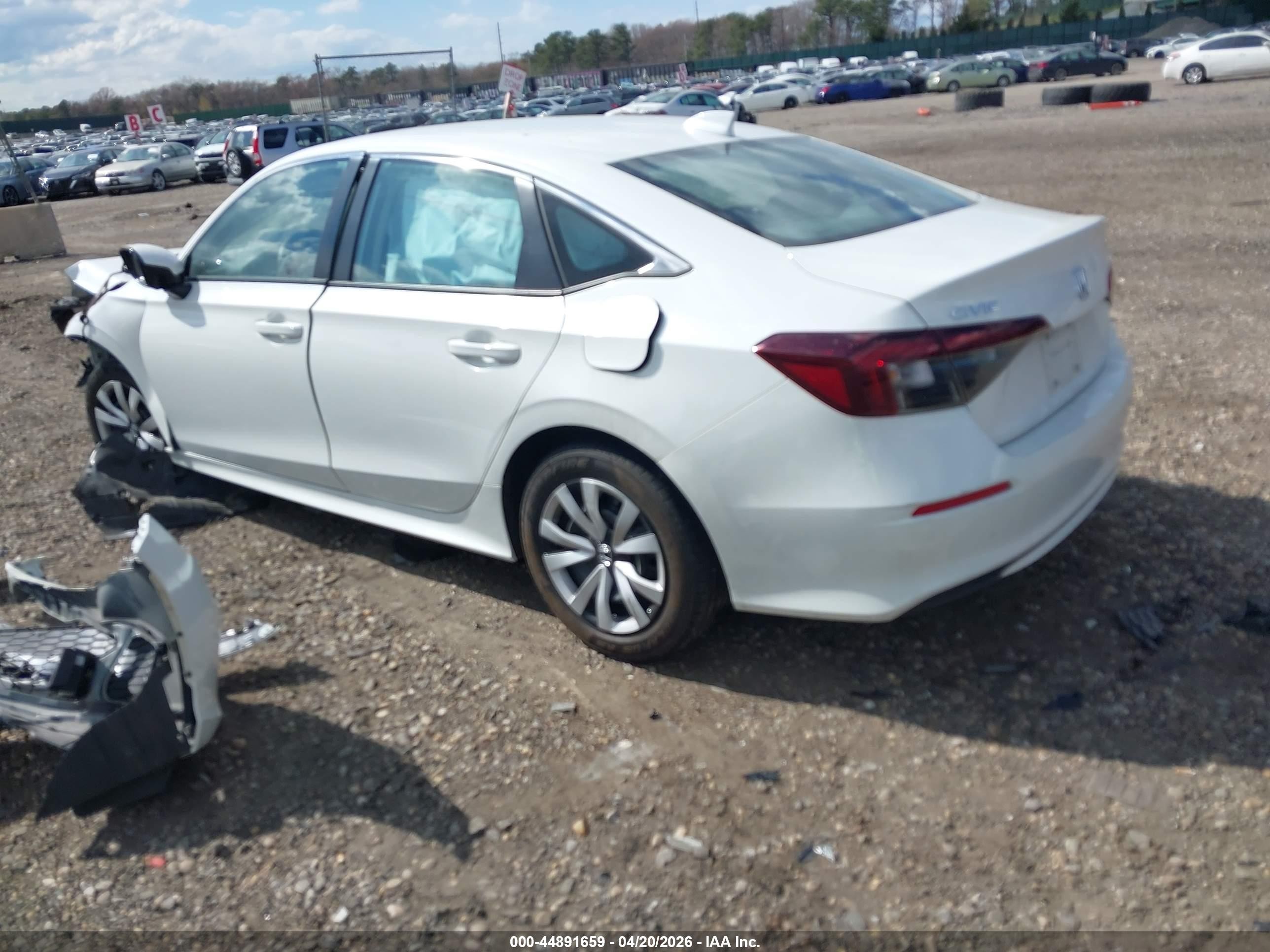 2025 Honda Civic Lx Белый vin: 2HGFE2F2XSH551889