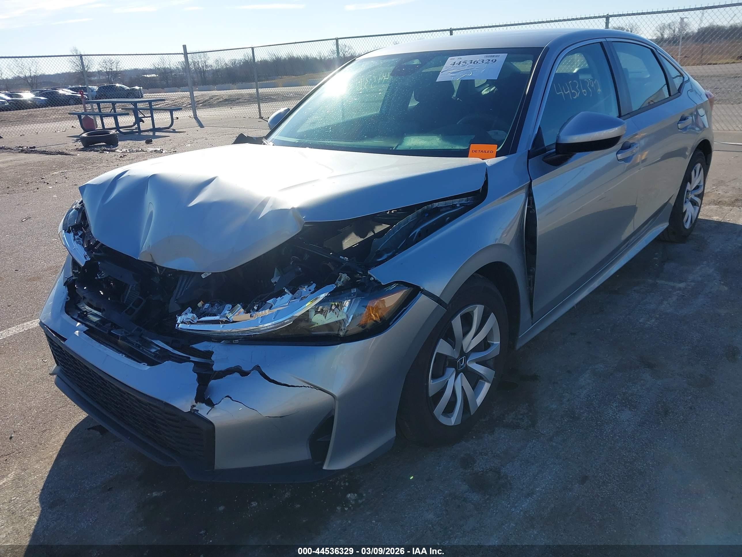 2026 Honda Civic Lx Gray vin: 2HGFE2F2XTH519767
