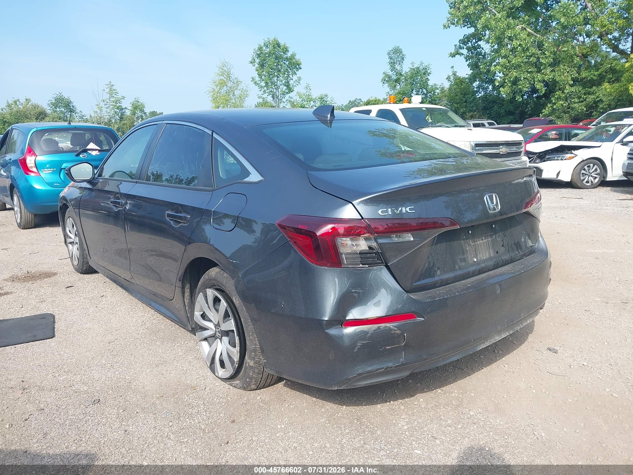 2026 Honda Civic Lx Gray vin: 2HGFE2F2XTH571027
