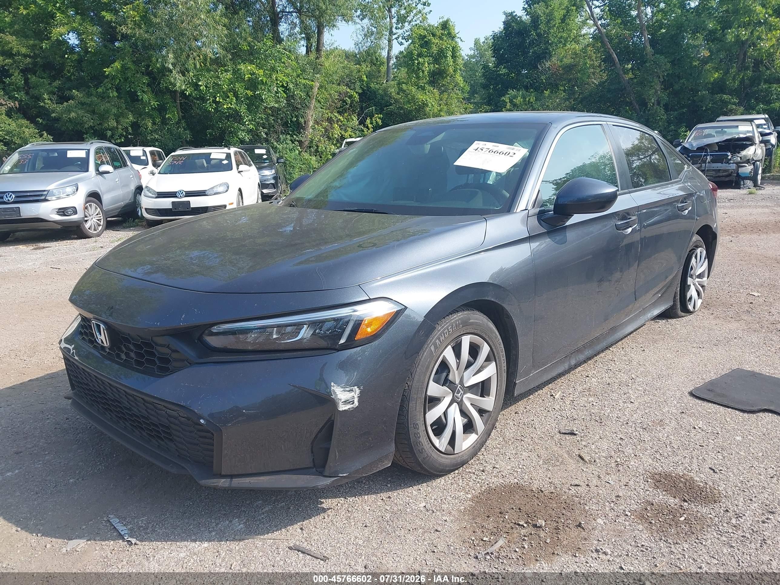 2026 Honda Civic Lx Gray vin: 2HGFE2F2XTH571027