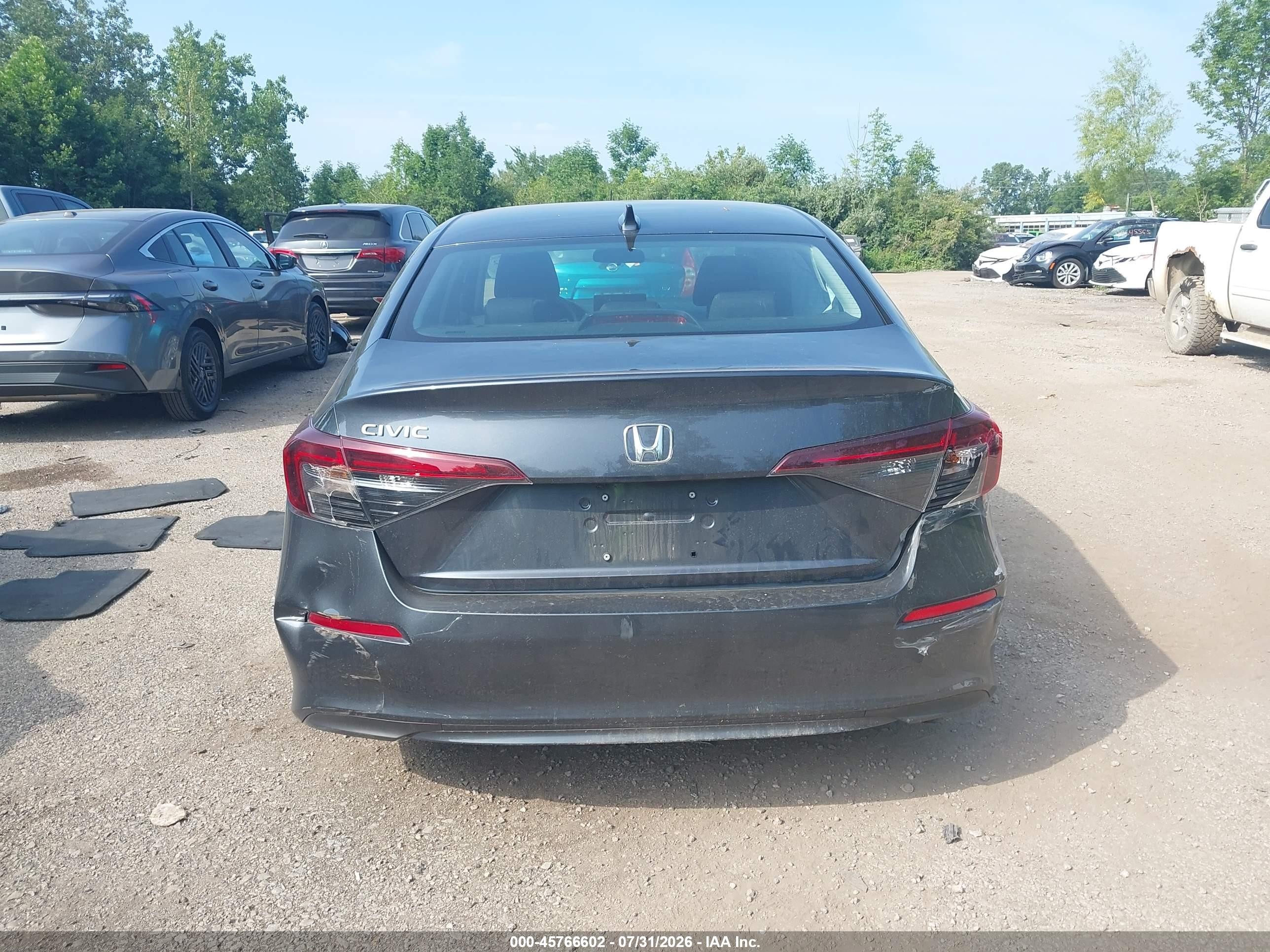 2026 Honda Civic Lx Gray vin: 2HGFE2F2XTH571027