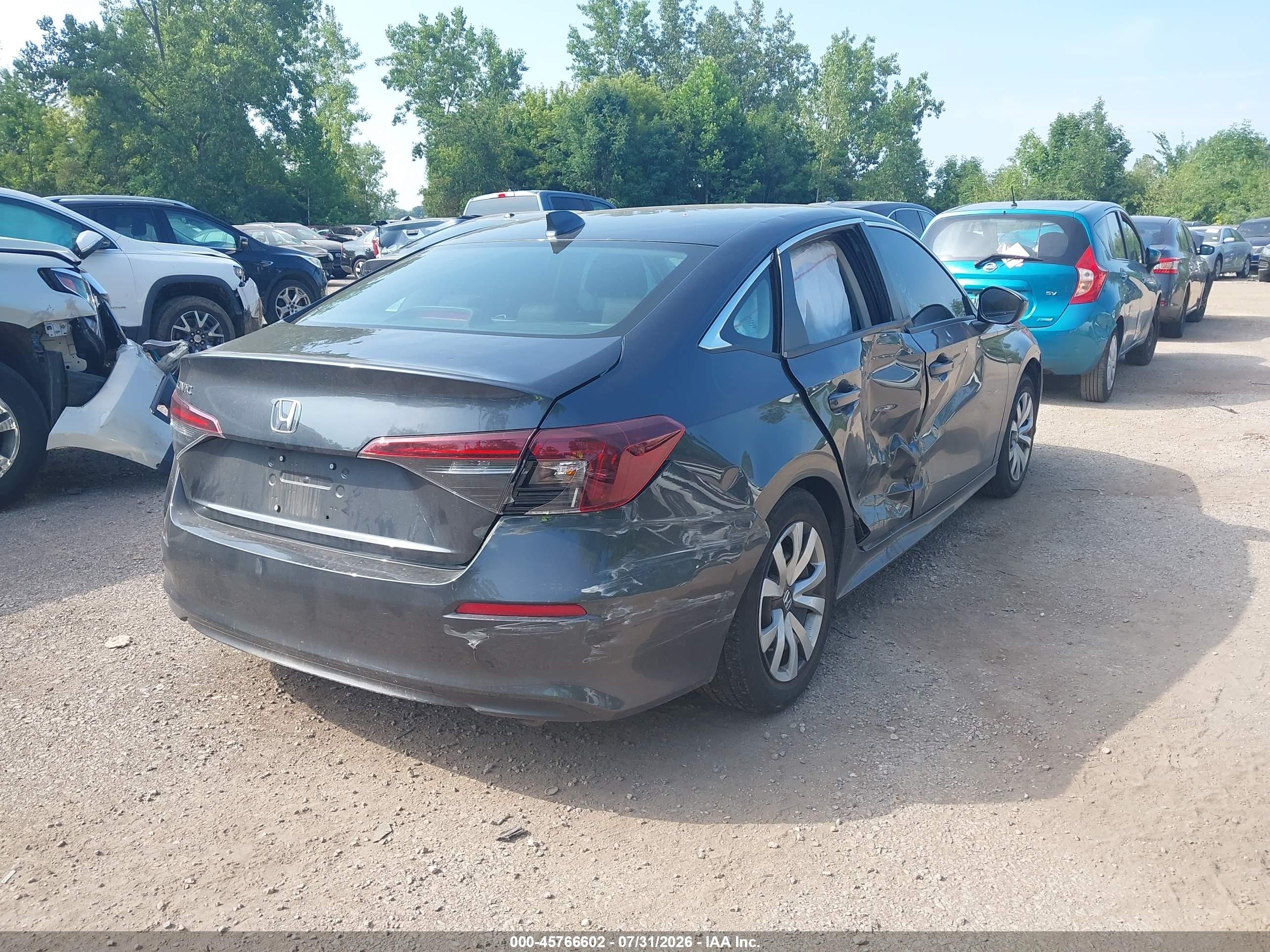 2026 Honda Civic Lx Gray vin: 2HGFE2F2XTH571027