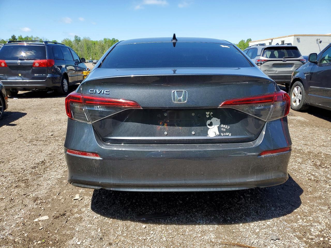 2023 Honda Civic Ex Угольный vin: 2HGFE2F31PH109860