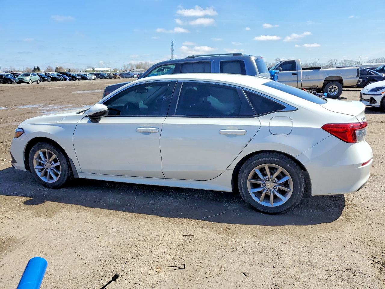 2024 Honda Civic Ex White vin: 2HGFE2F37RH107405