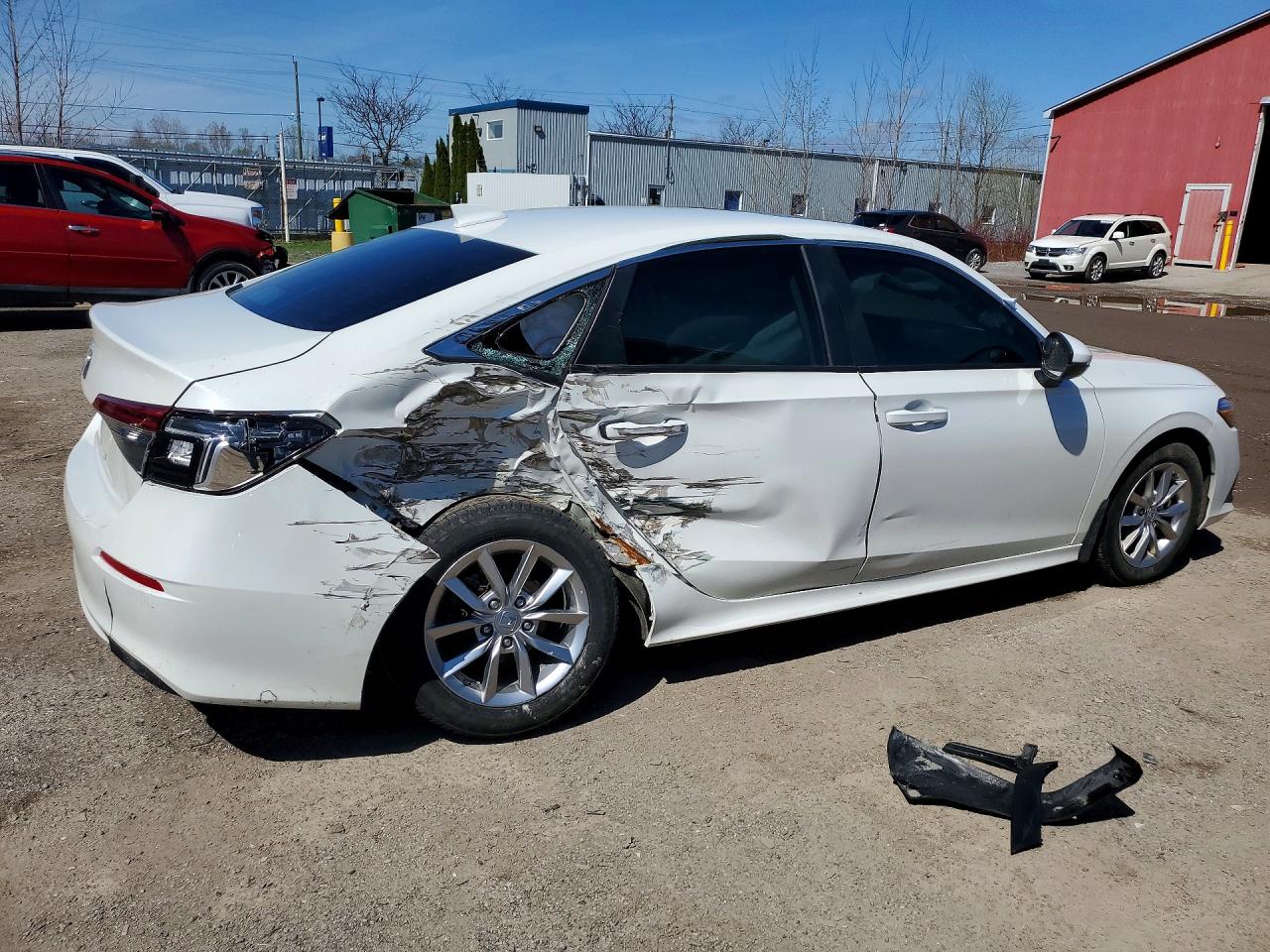 2024 Honda Civic Ex White vin: 2HGFE2F37RH107405