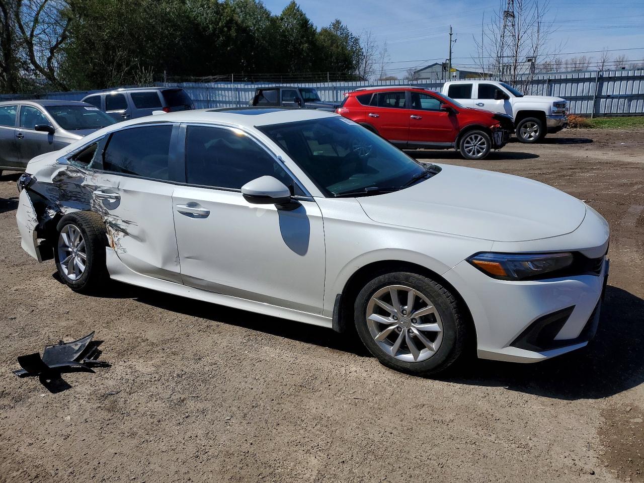 2024 Honda Civic Ex White vin: 2HGFE2F37RH107405