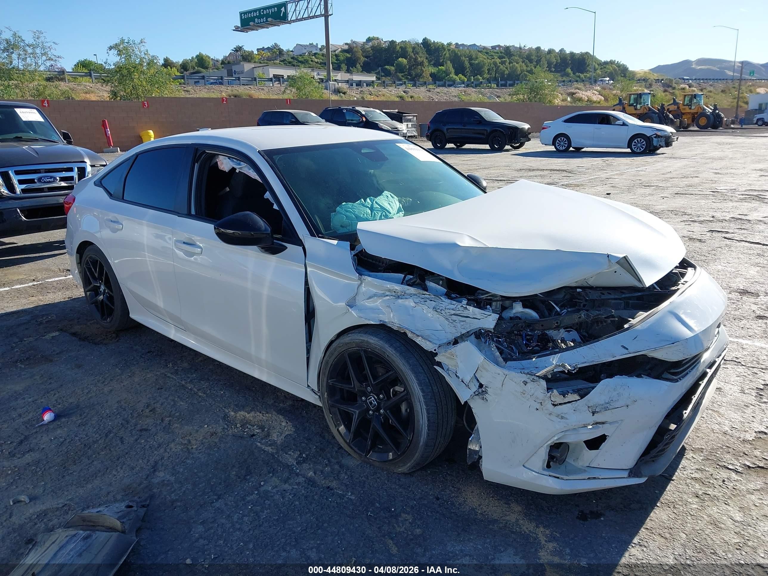 2023 Honda Civic Sport White vin: 2HGFE2F50PH501553