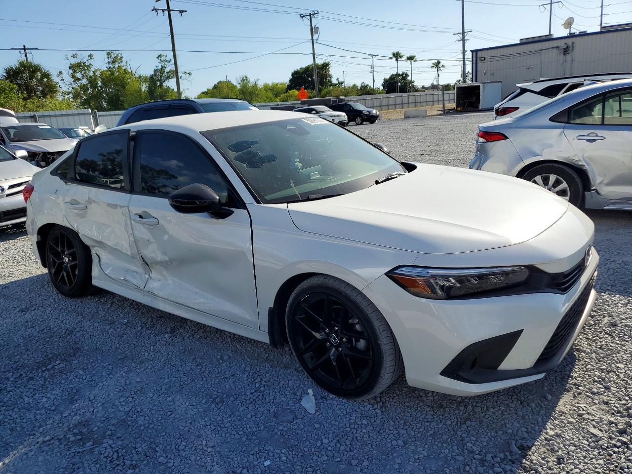 2023 Honda Civic Sport Белый vin: 2HGFE2F50PH518028