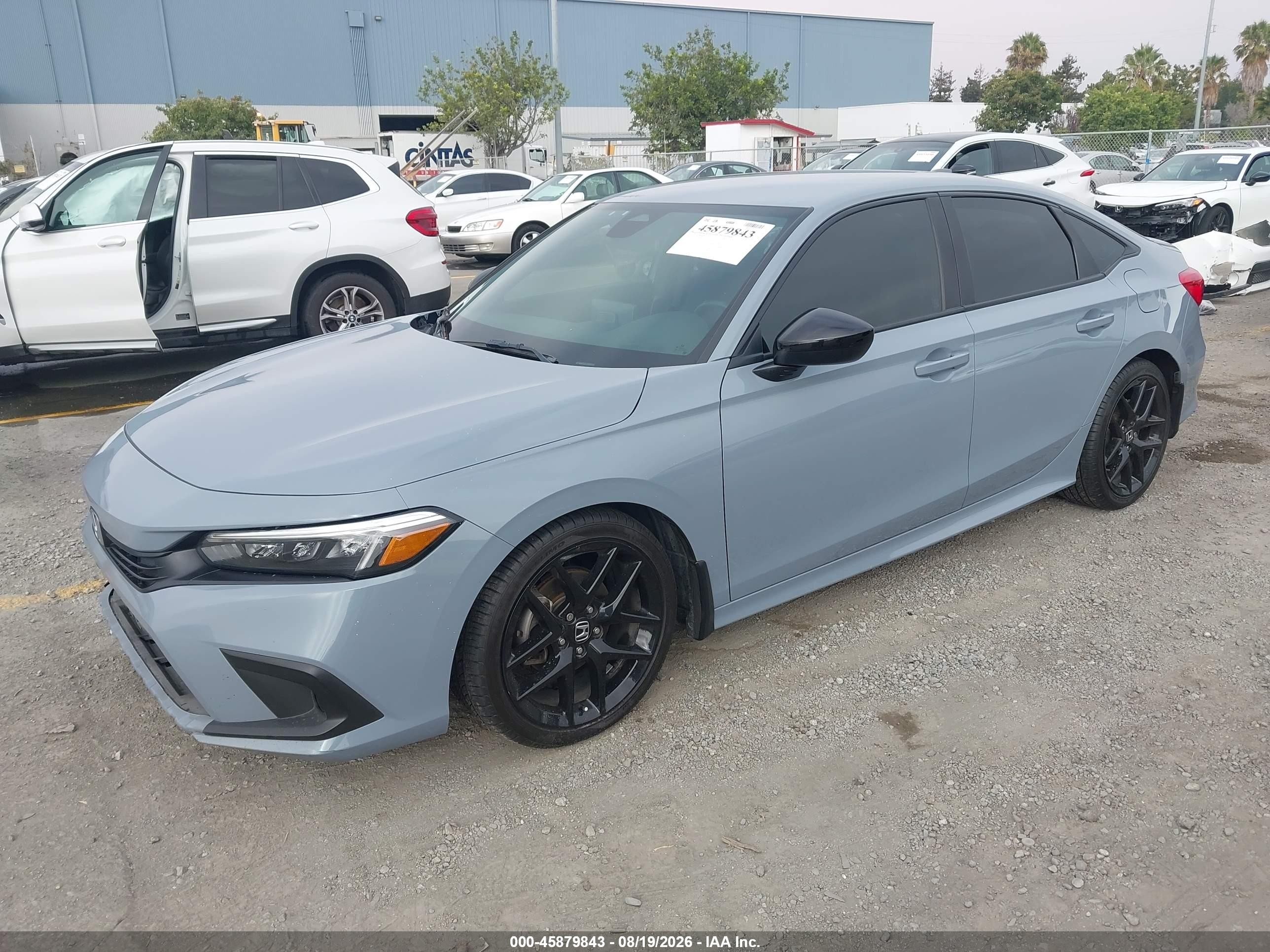 2023 Honda Civic Sport Light Blue vin: 2HGFE2F51PH507135