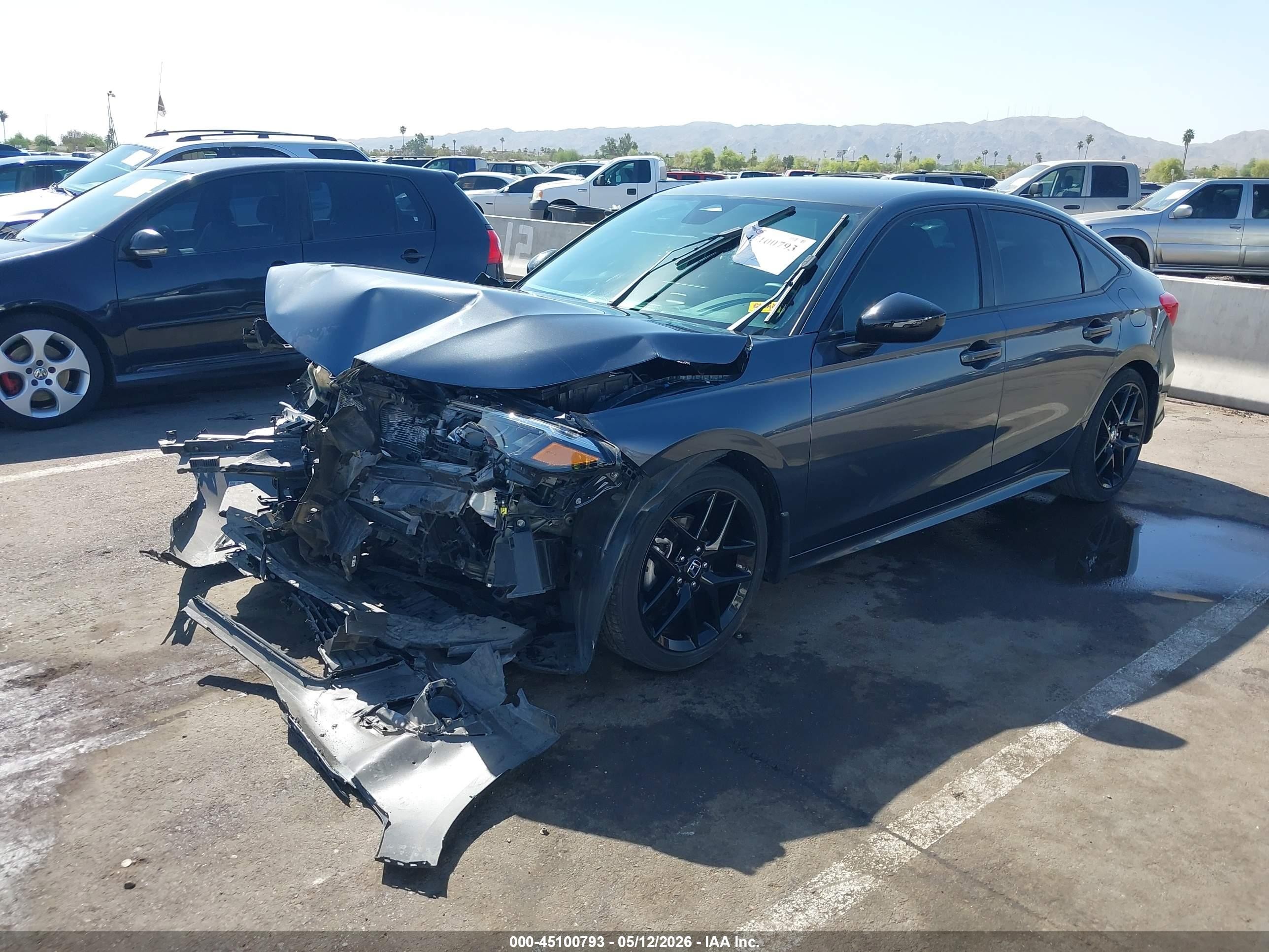 2023 Honda Civic Sport Серый vin: 2HGFE2F51PH515722
