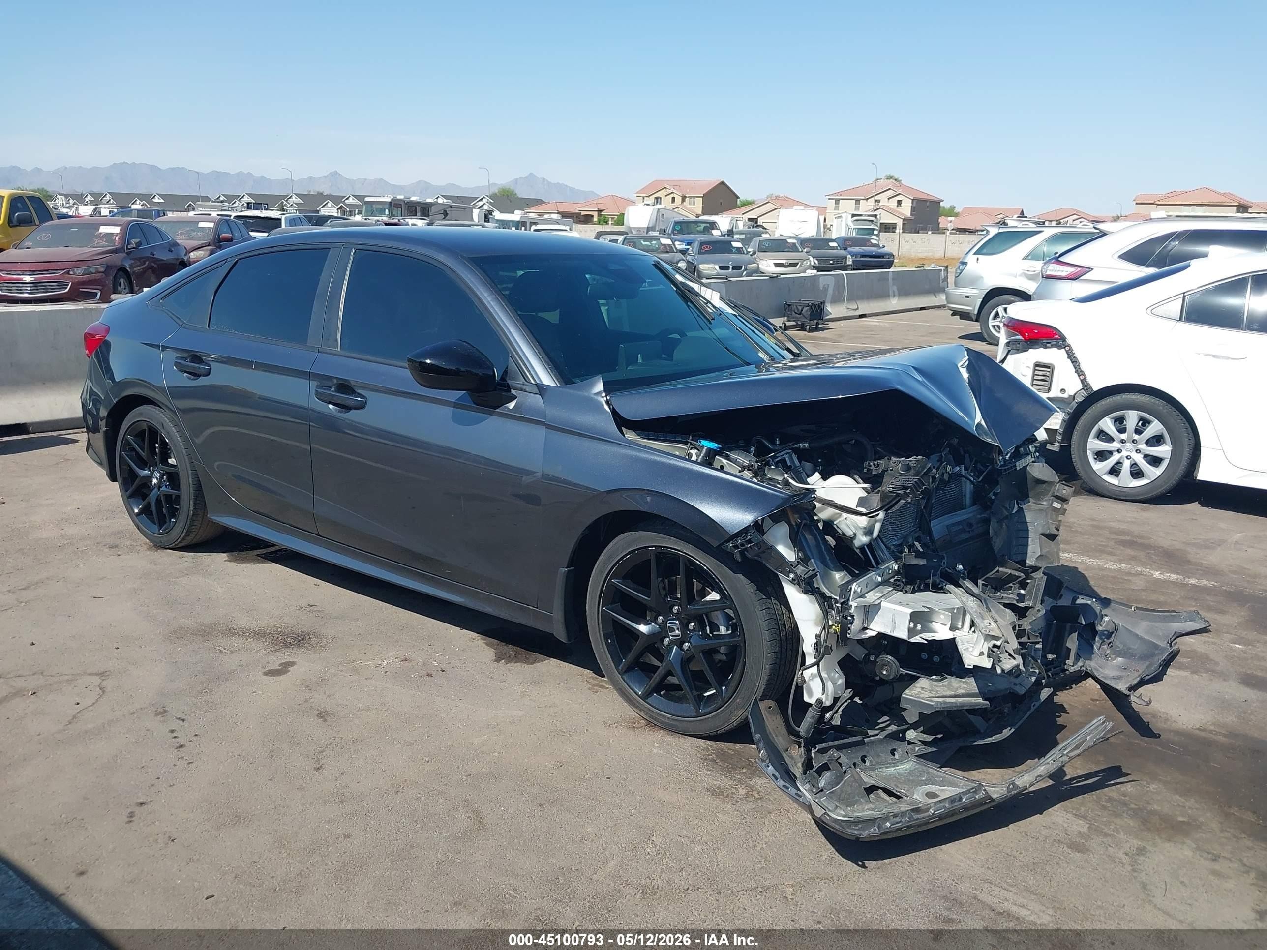 2023 Honda Civic Sport Серый vin: 2HGFE2F51PH515722