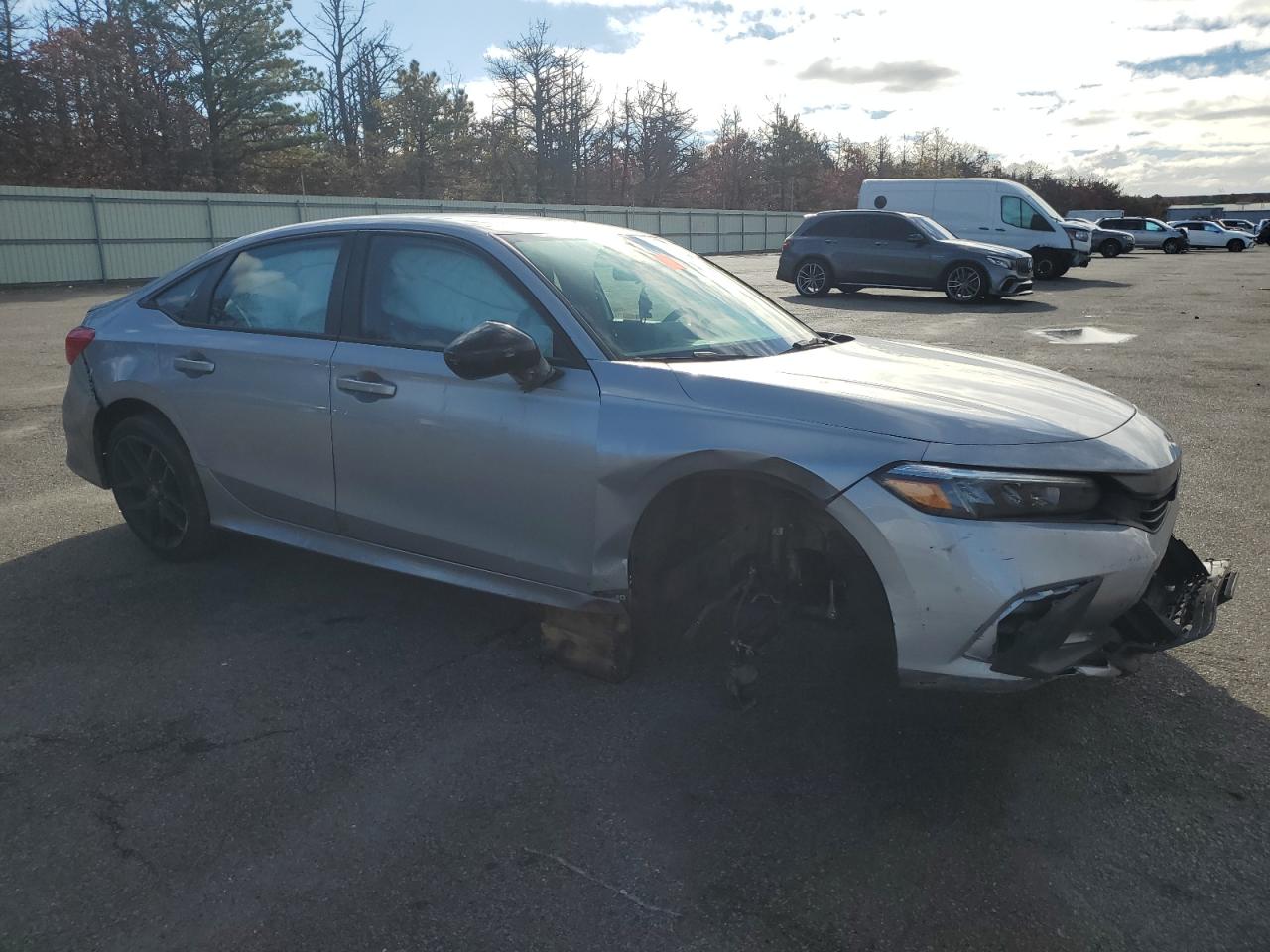 2024 Honda Civic Sport Silver vin: 2HGFE2F51RH523385
