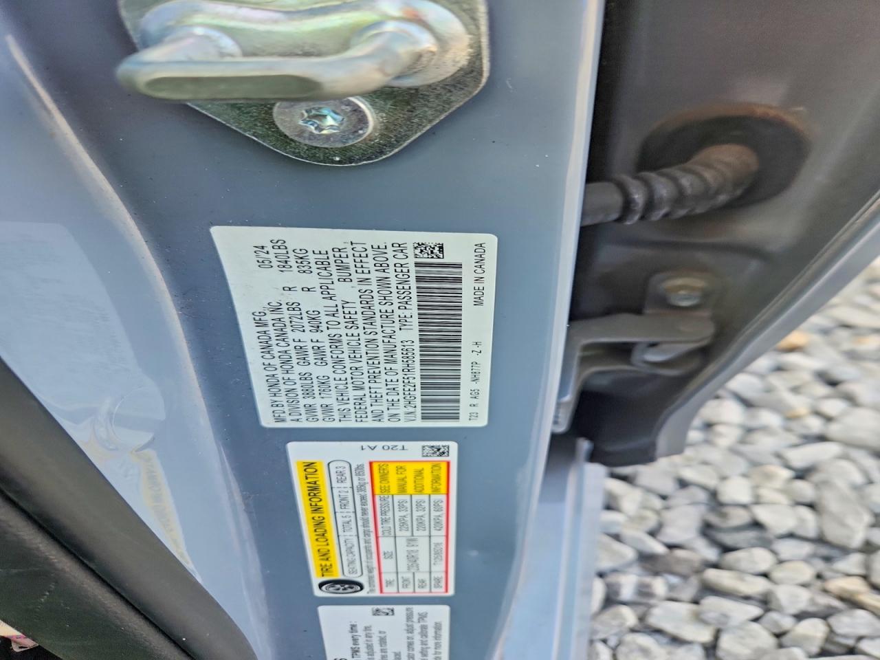 2024 Honda Civic Sport Blue vin: 2HGFE2F51RH585613