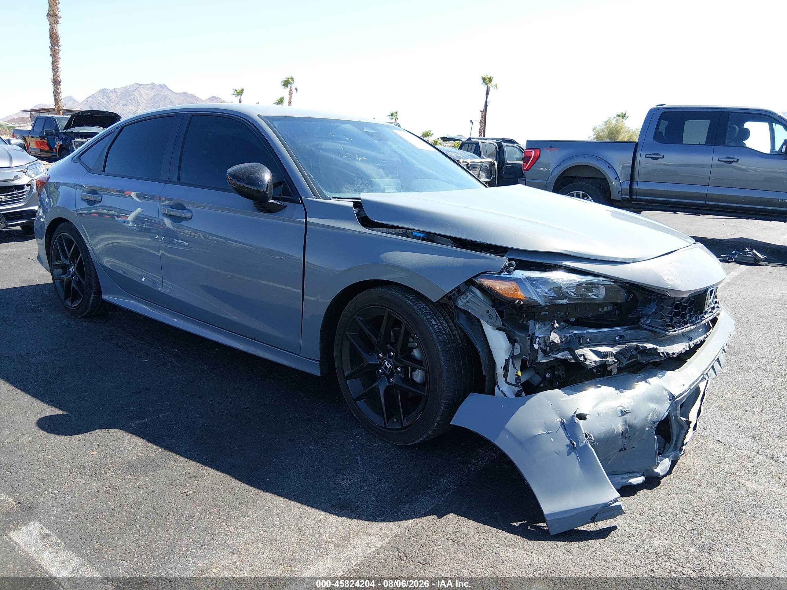 2025 Honda Civic Sport Gray vin: 2HGFE2F51SH549586