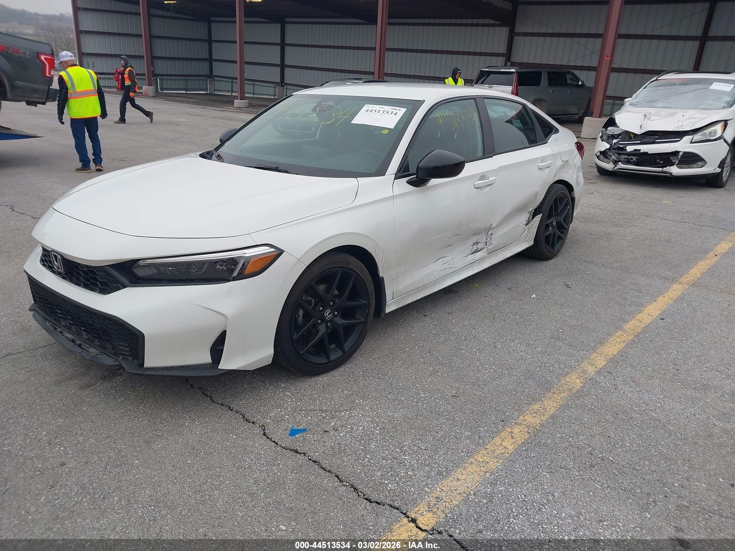 2025 Honda Civic Sport White vin: 2HGFE2F51SH591093