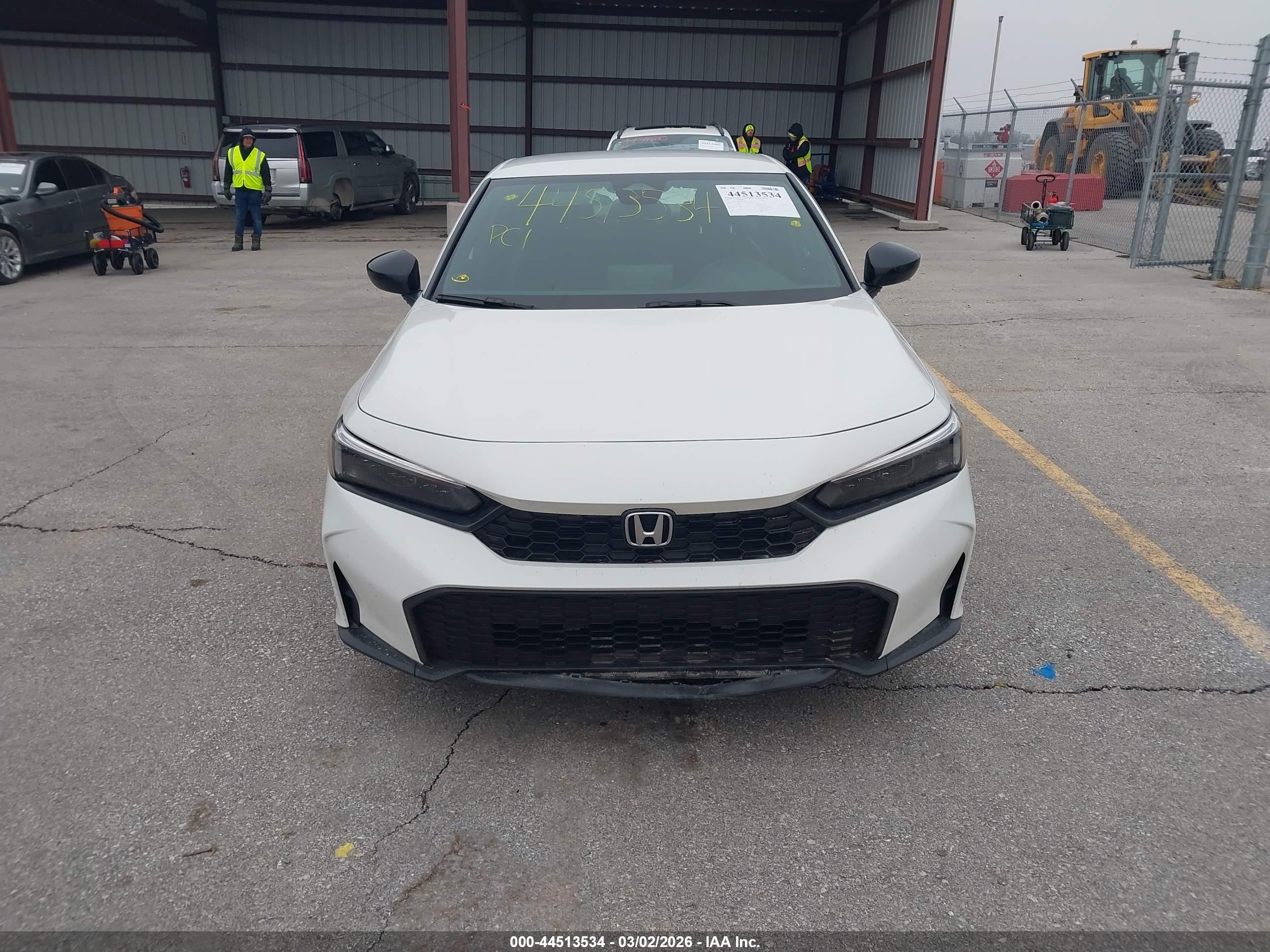 2025 Honda Civic Sport White vin: 2HGFE2F51SH591093