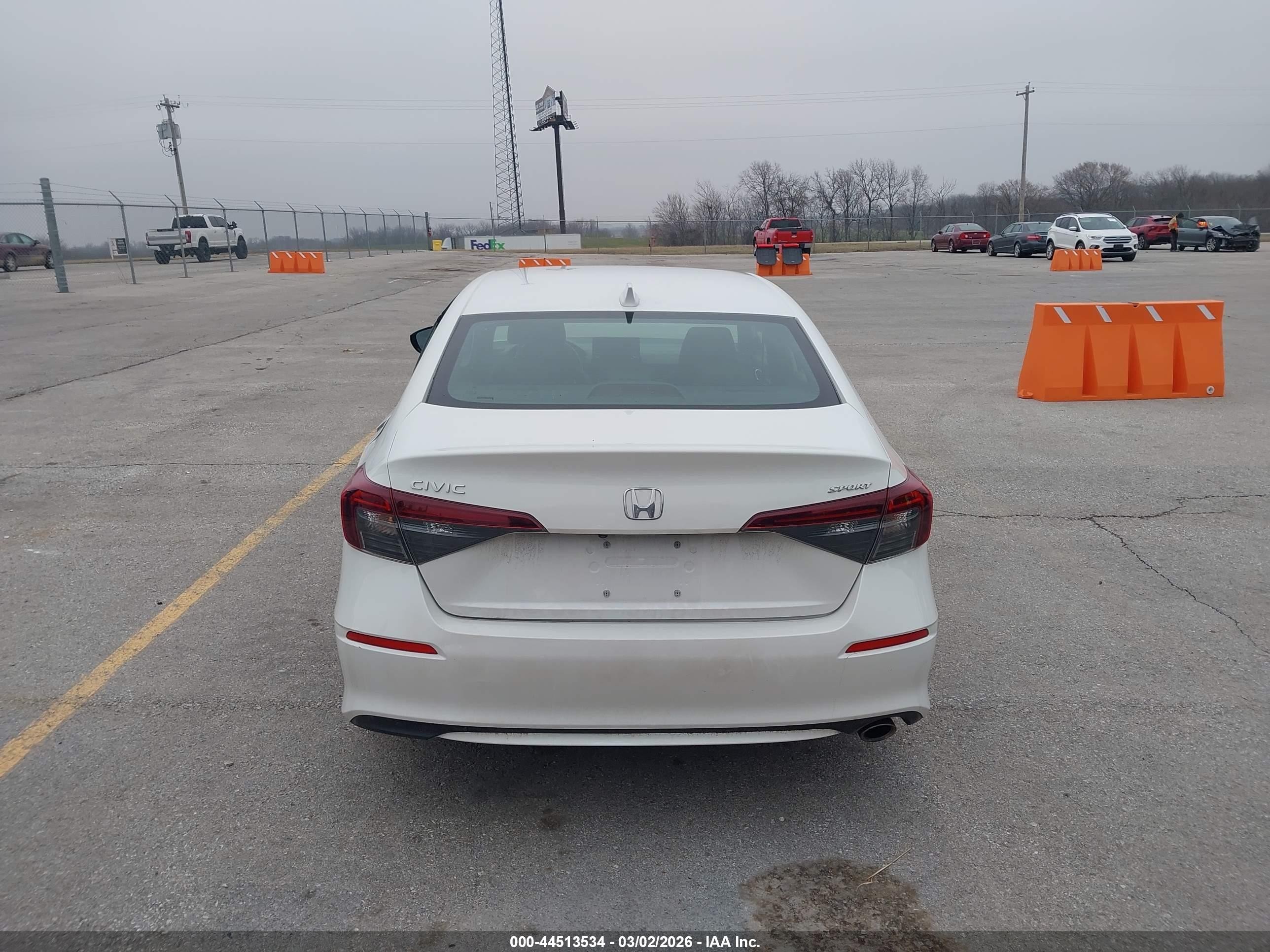 2025 Honda Civic Sport White vin: 2HGFE2F51SH591093
