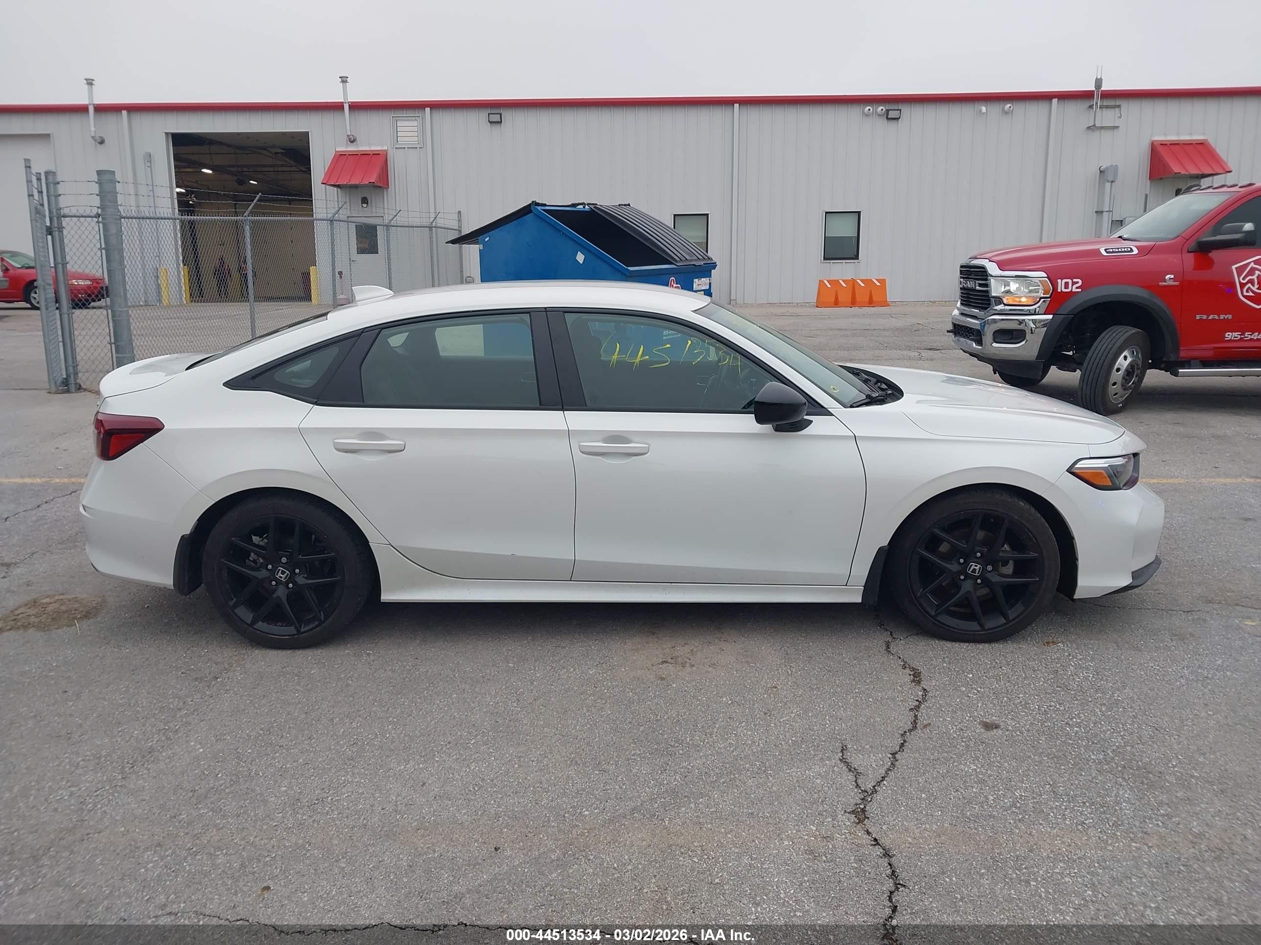 2025 Honda Civic Sport White vin: 2HGFE2F51SH591093