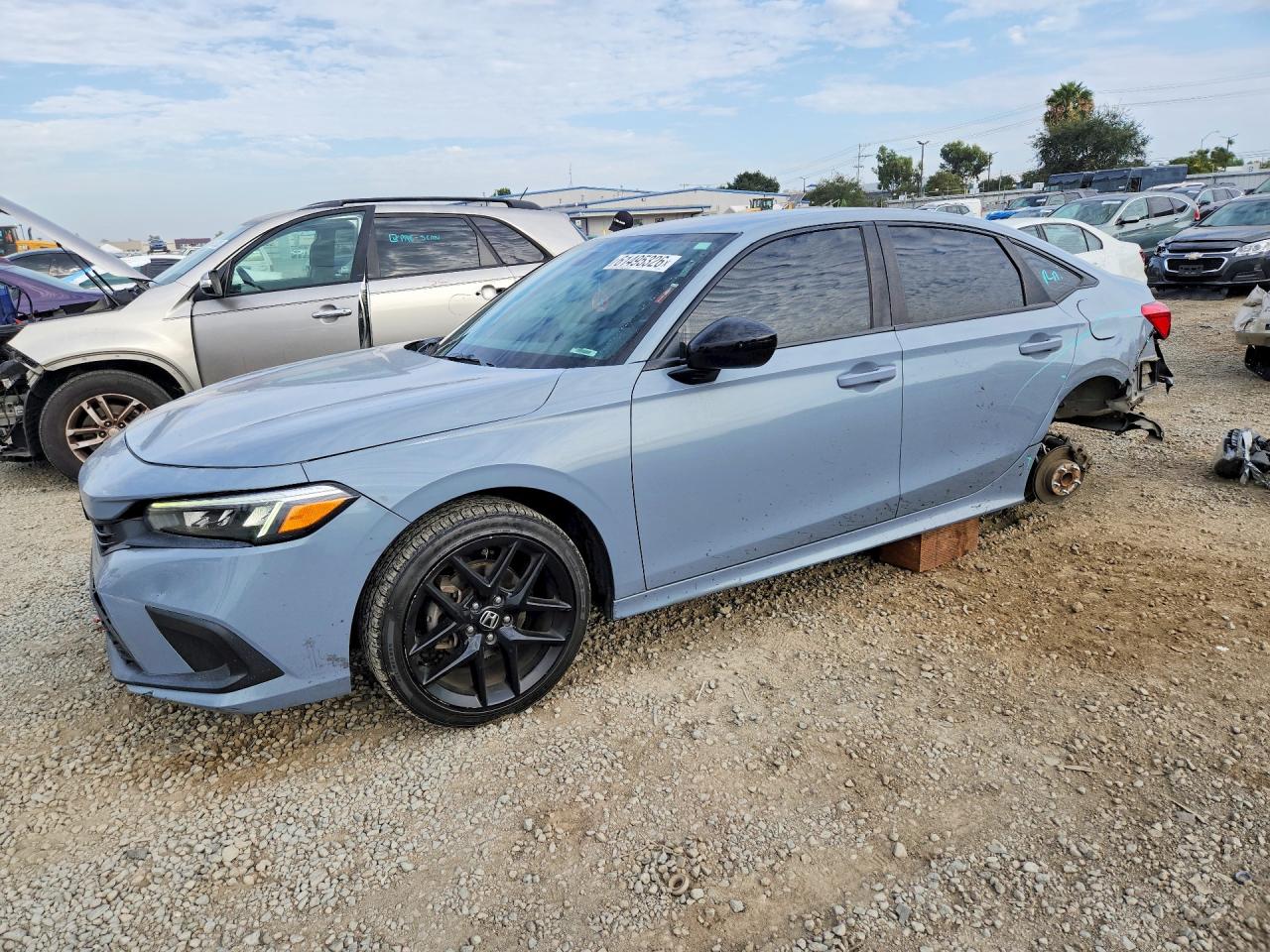2022 Honda Civic Sport Gray vin: 2HGFE2F52NH552582